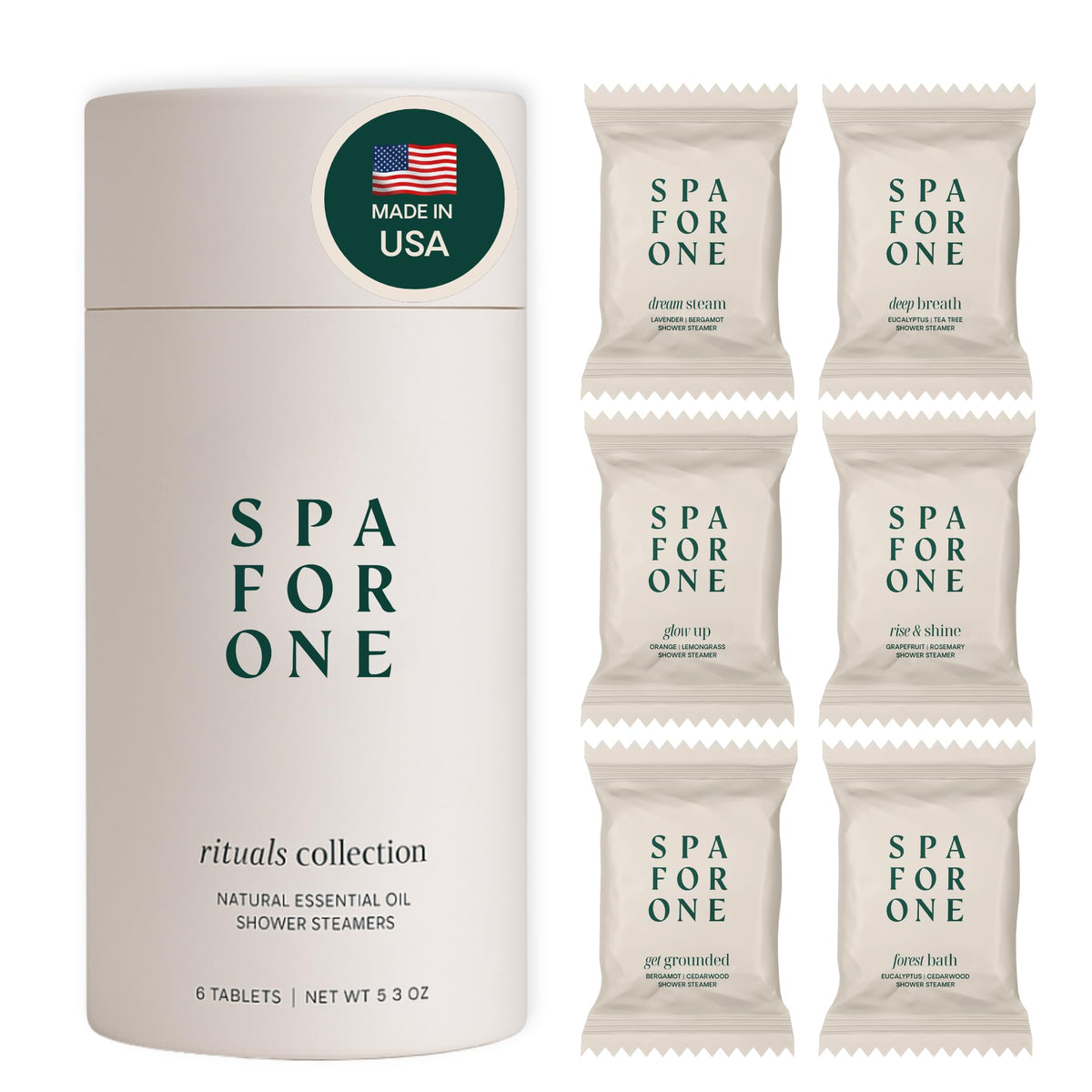 Spa For One Dream Steam shower steamer releasing lavender and bergamot for relaxation.