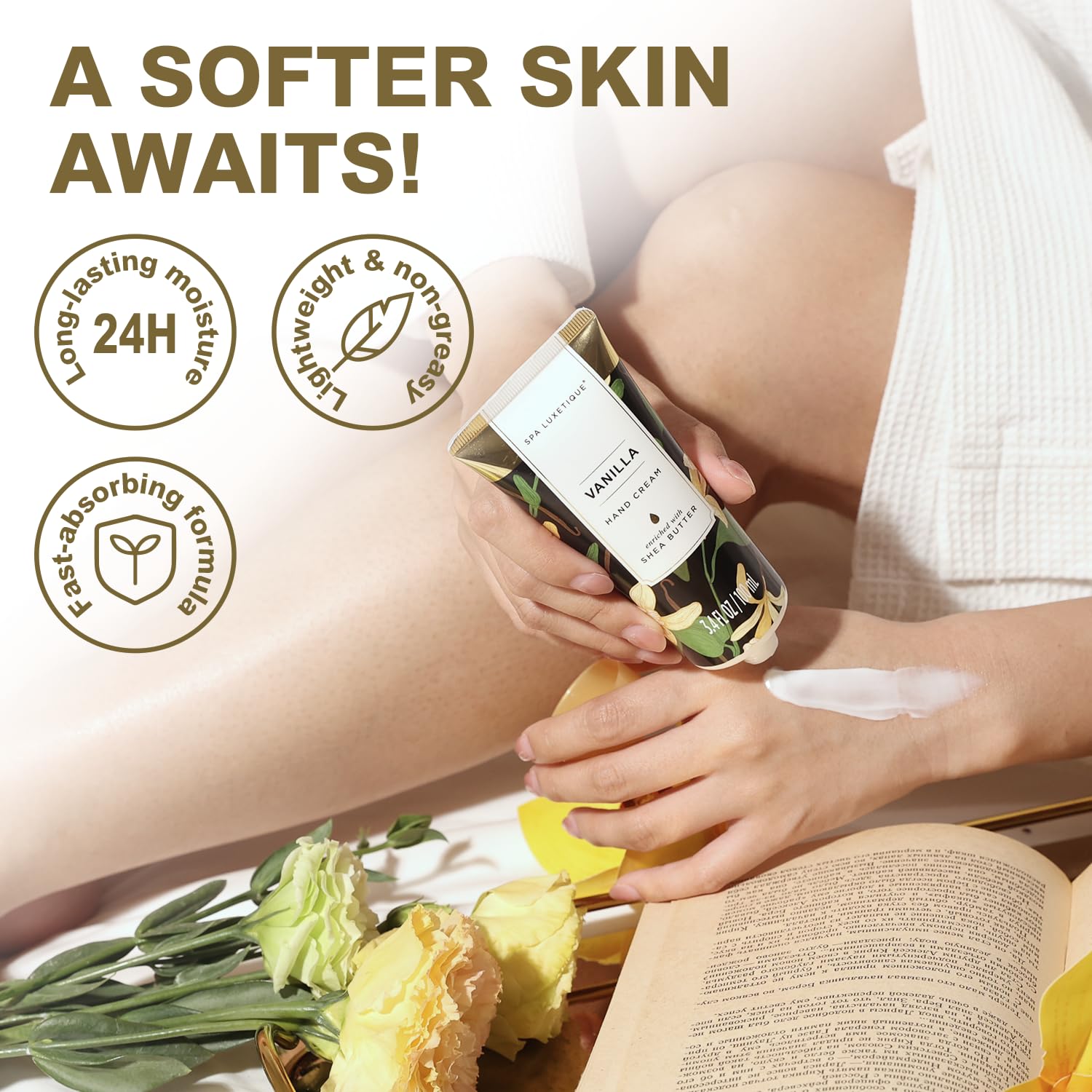 Spa Luxetique hand soap and hand cream set for everyday moisture.