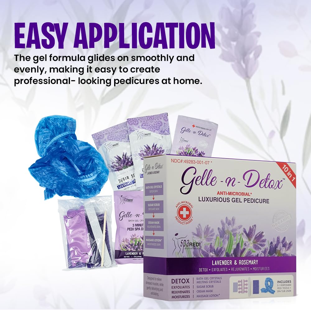 SPA REDI Gelle-n-Detox easy-application formula glides smoothly on nails.