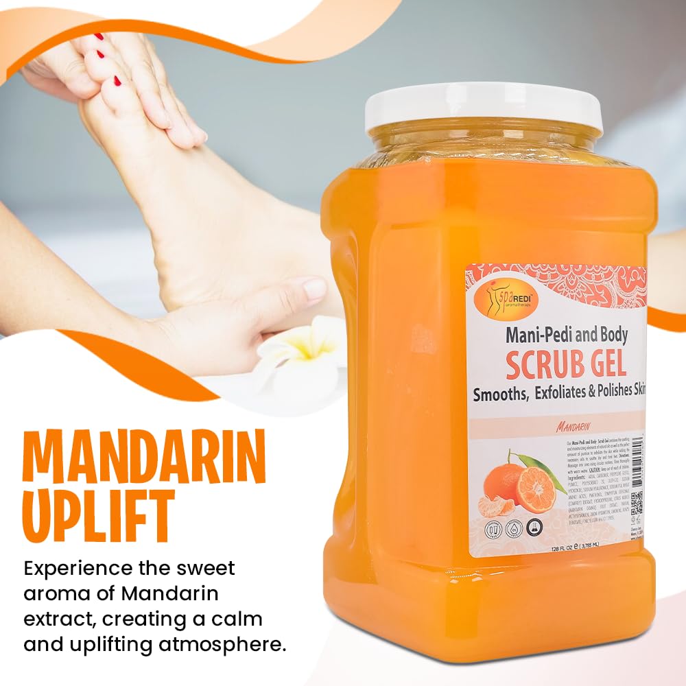 Spa Redi Pedi Scrub Gel smooth skin preview shows texture