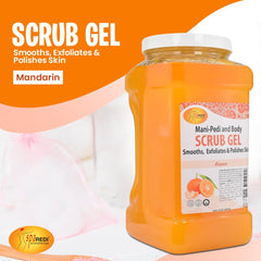 Spa Redi Pedi Scrub Gel texture closeup emphasizes pumice exfoliation