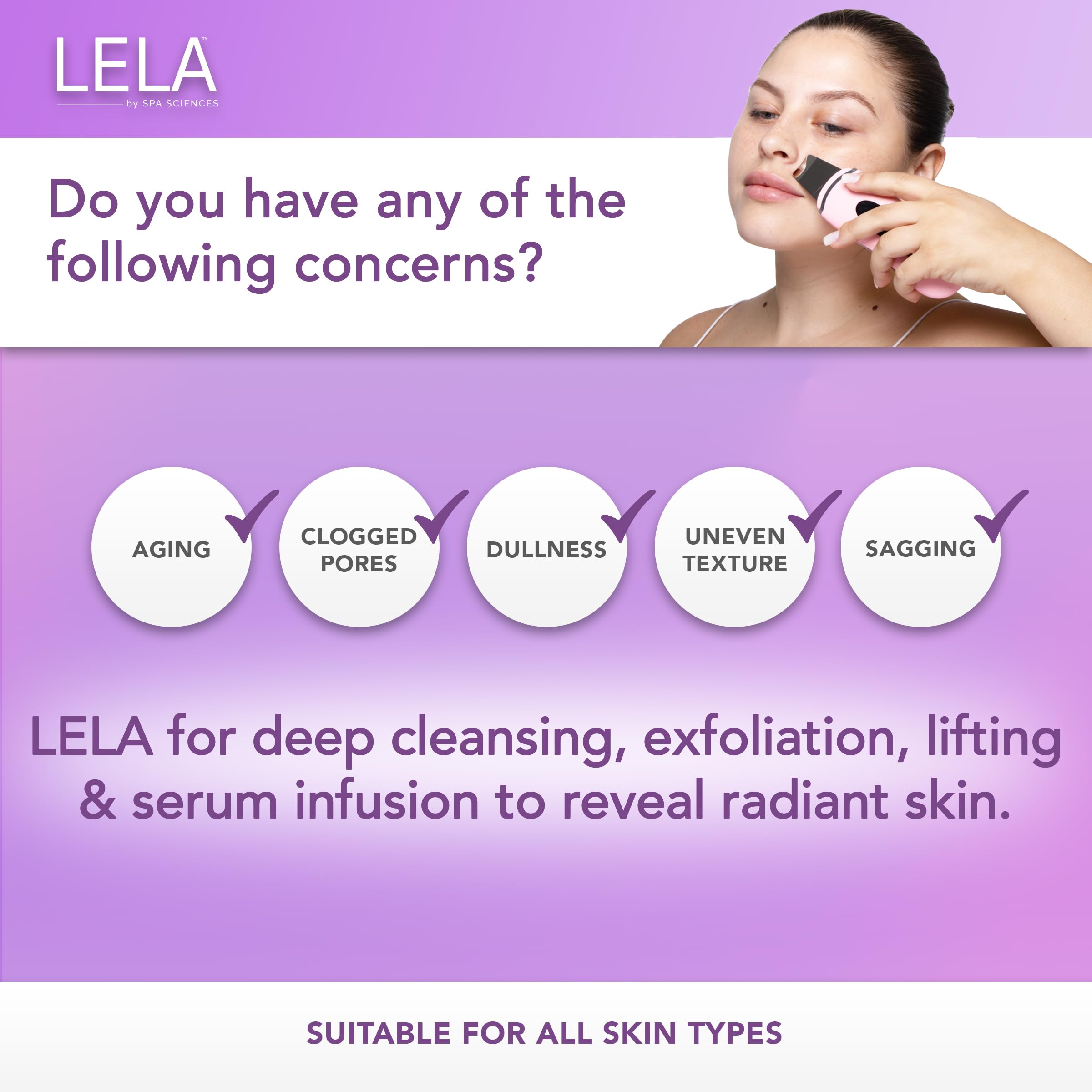 Spa Sciences LELA rechargeable battery setup enables cordless convenience.