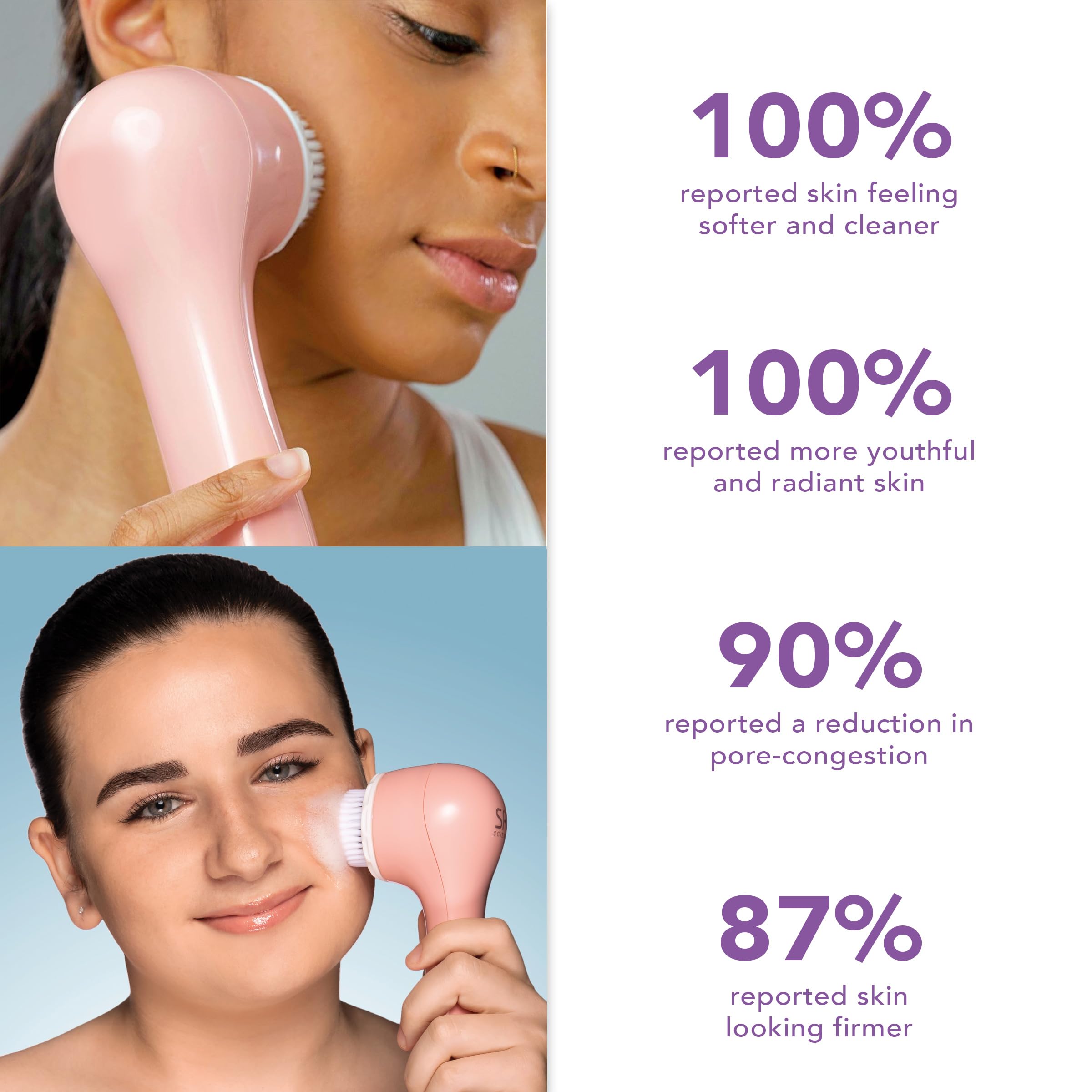Spa Sciences NOVA serum infusion use closeup showing product application