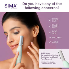 SIMA dermaplane 3-speed dial for customized exfoliation intensity