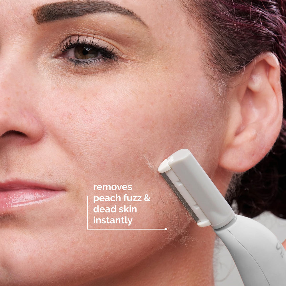 Painless peach fuzz removal with SIMA on the cheeks