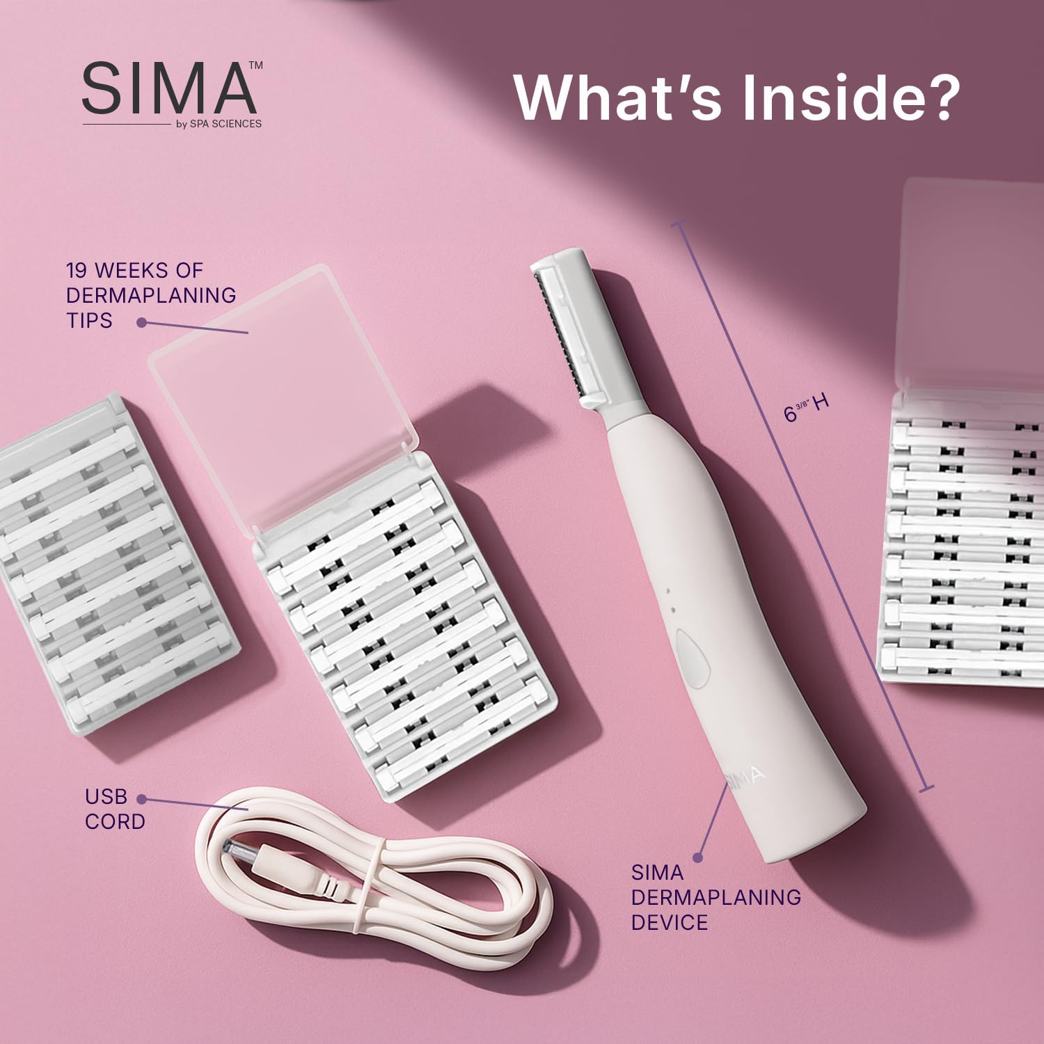 Smooth skin look after dermaplaning with SPA Sciences SIMA