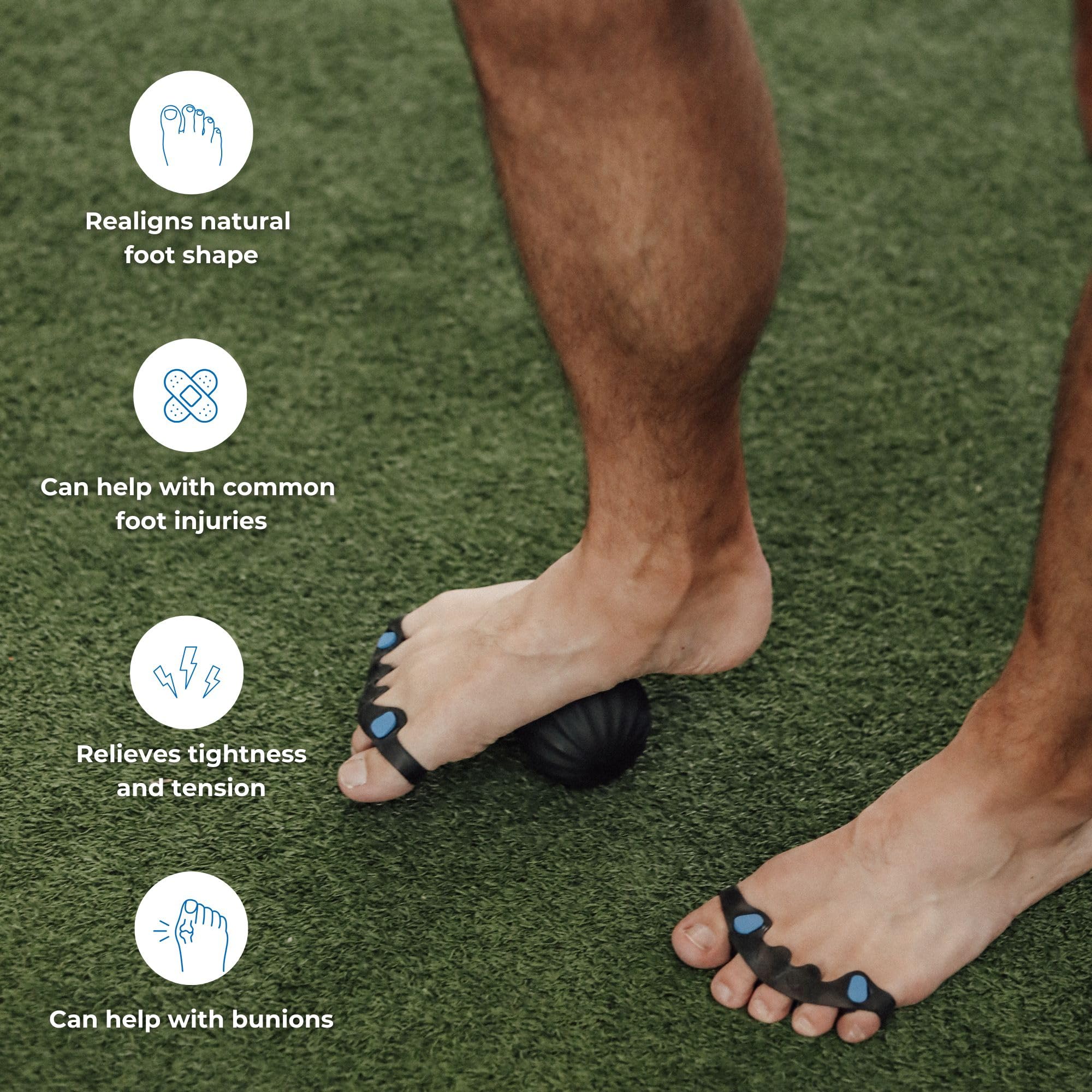 Spacer Mobility Toe Spacer Flex supports a one-size-fits-all design for men and women.