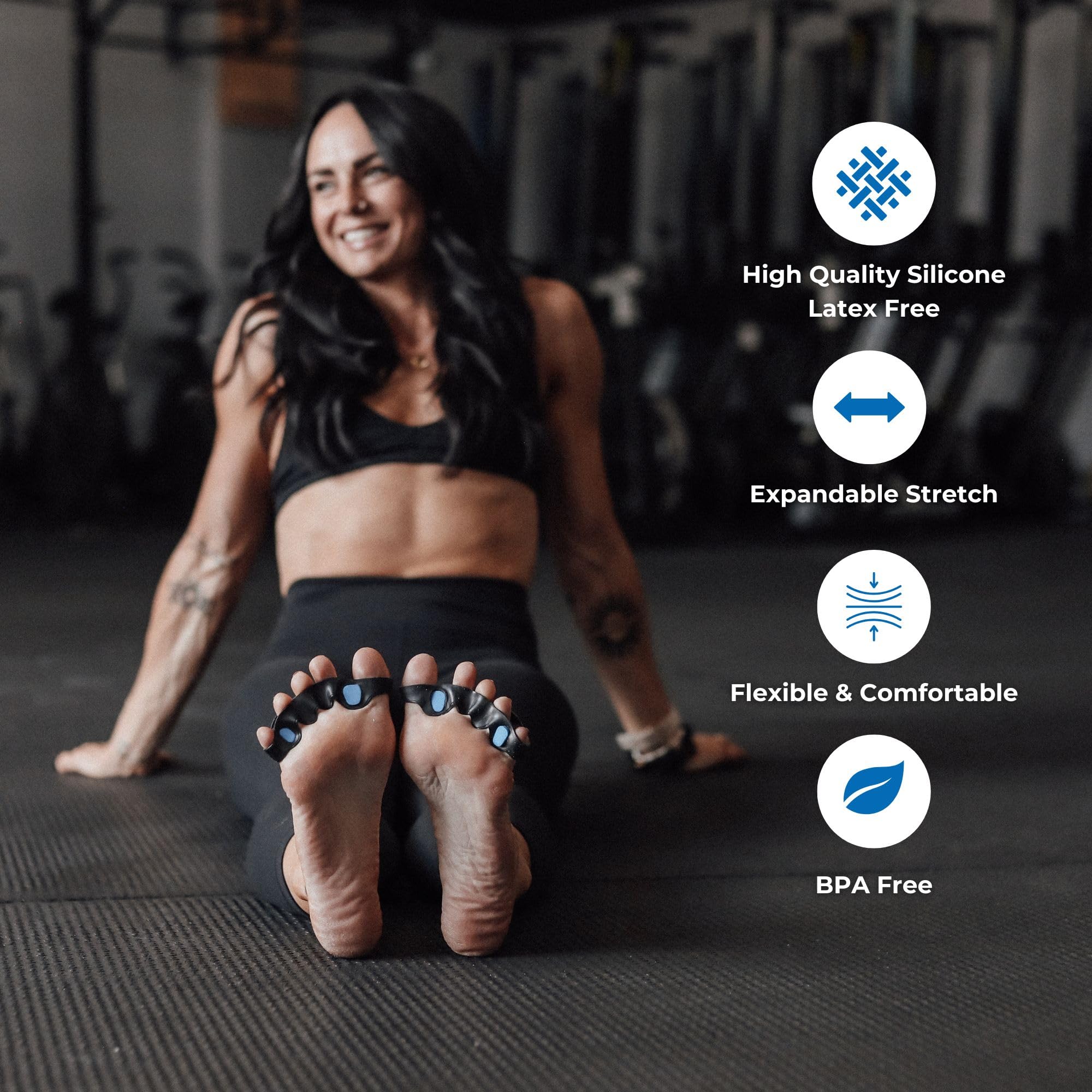 Spacer Mobility Toe Spacer Flex made of flexible silicone for a snug fit.