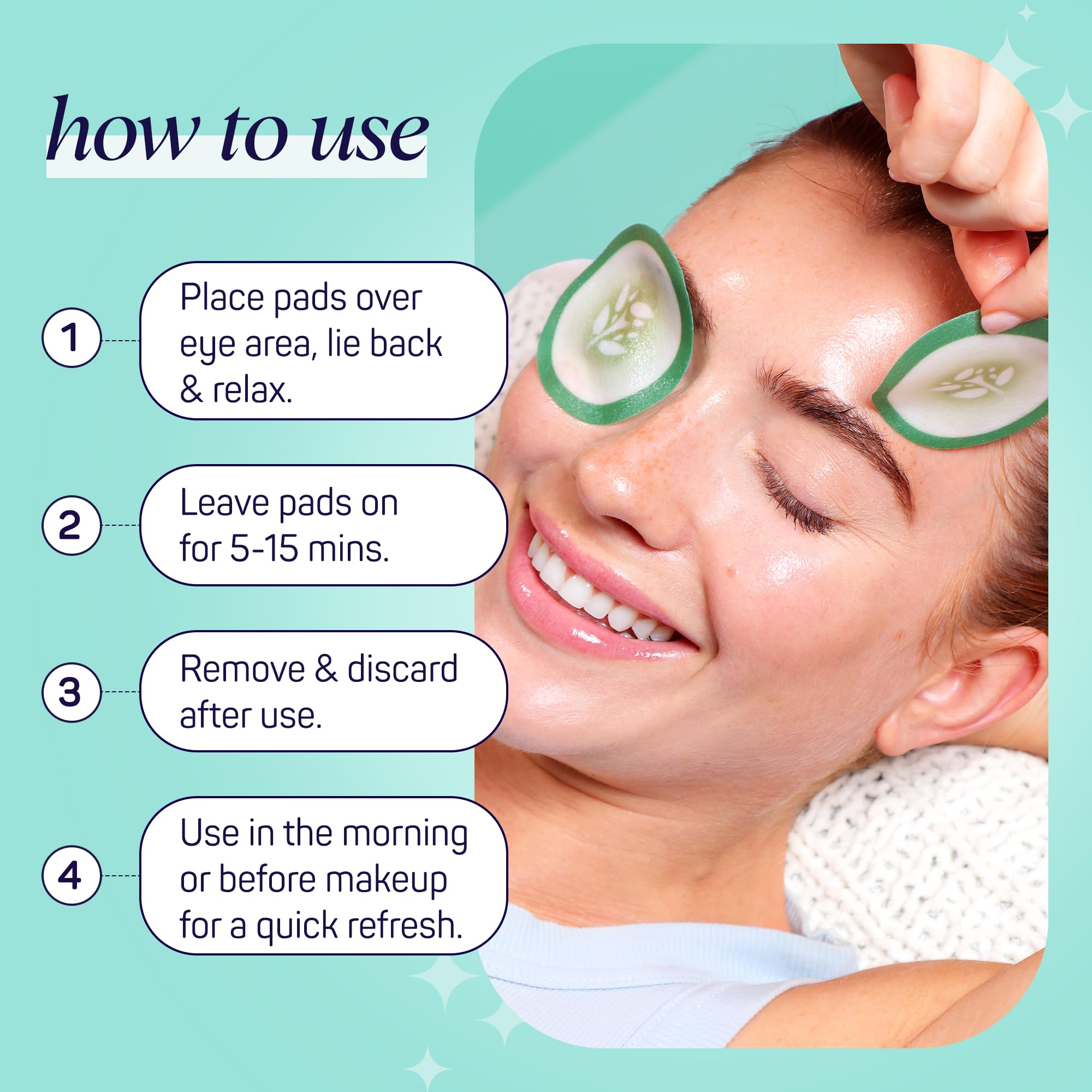 SpaLife pepino cuidado ocular: parche para ojos que suaviza la apariencia de cansancio.