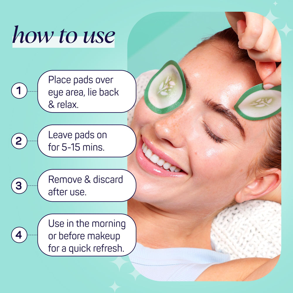 SpaLife pepino cuidado ocular: parche para ojos que suaviza la apariencia de cansancio.