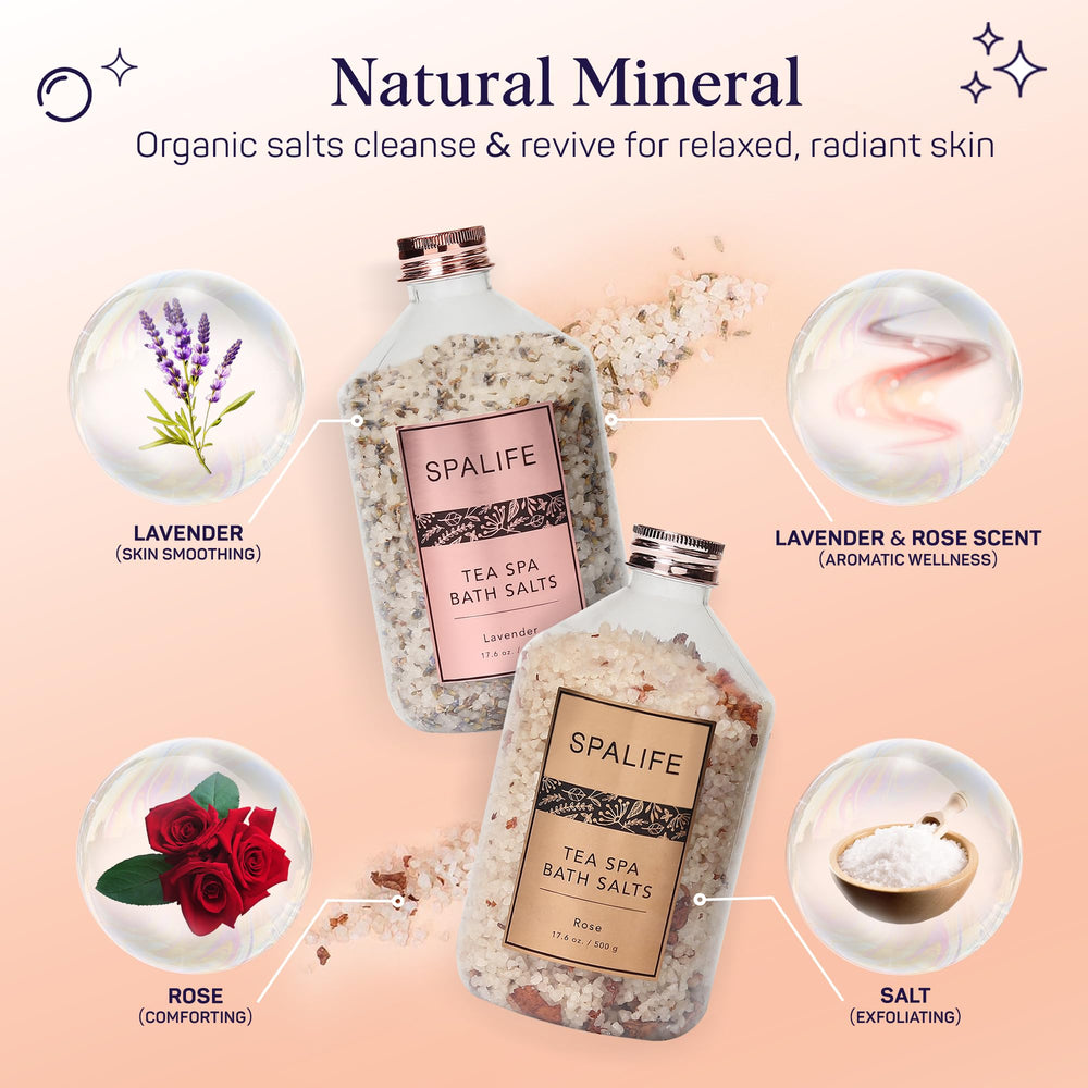 SpaLife sal de baño efervescente que añade chispa y aroma suave al baño.