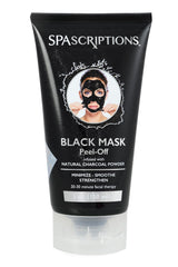 SpaScriptions Charcoal Mask close-up showing deep pore cleansing and impurity removal.
