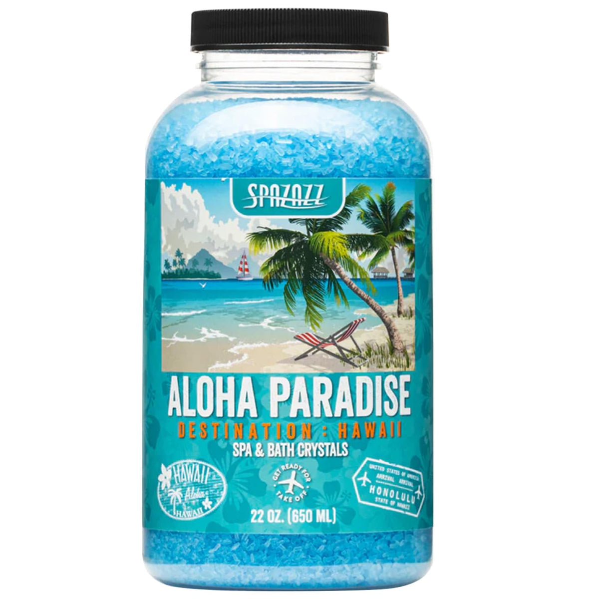 Spazazz Destinations Hawái Aloha Paradise, cristales aromaterapia para spa y baño relax