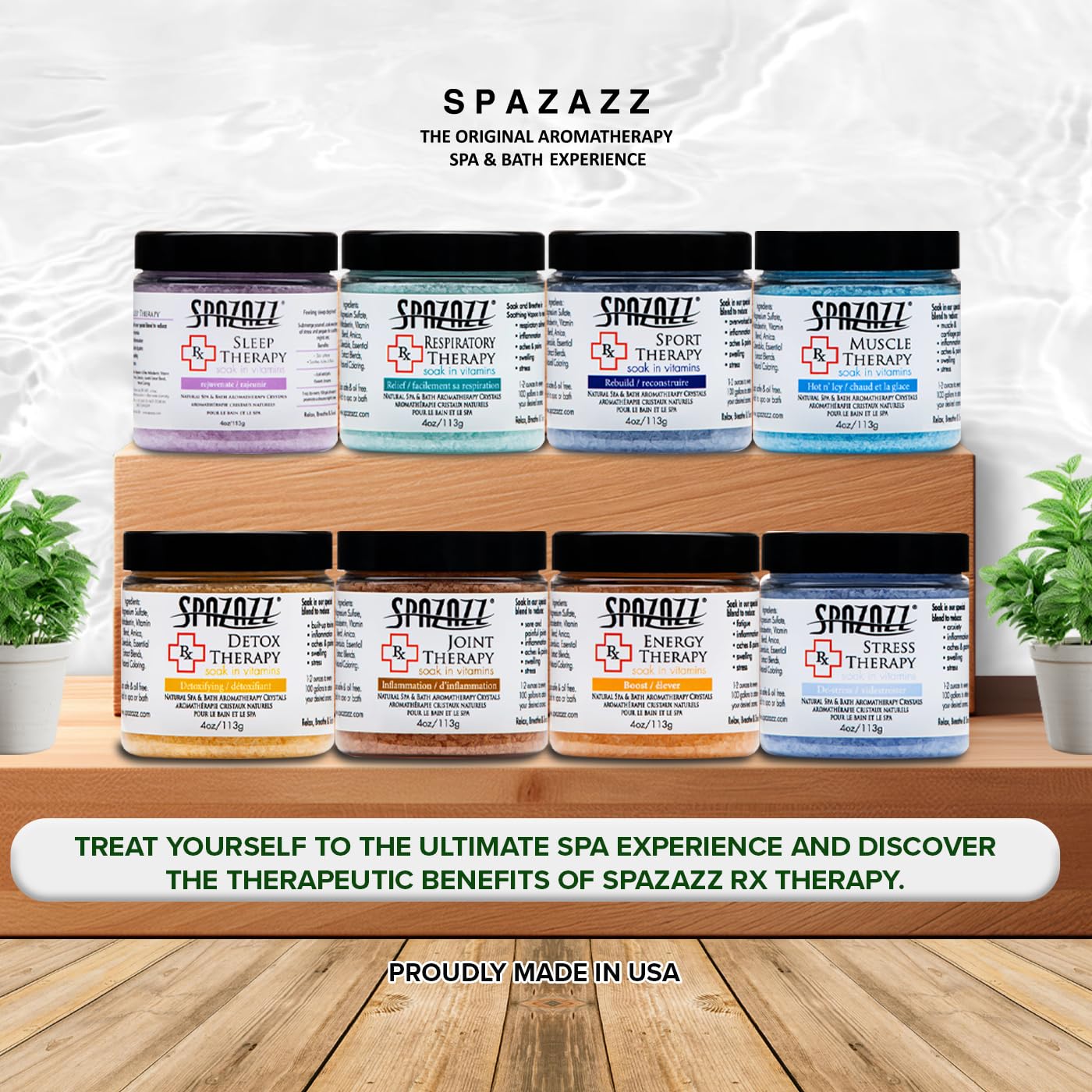 Spazazz RX Therapy Respiratory crystals to support easy breathing soak.