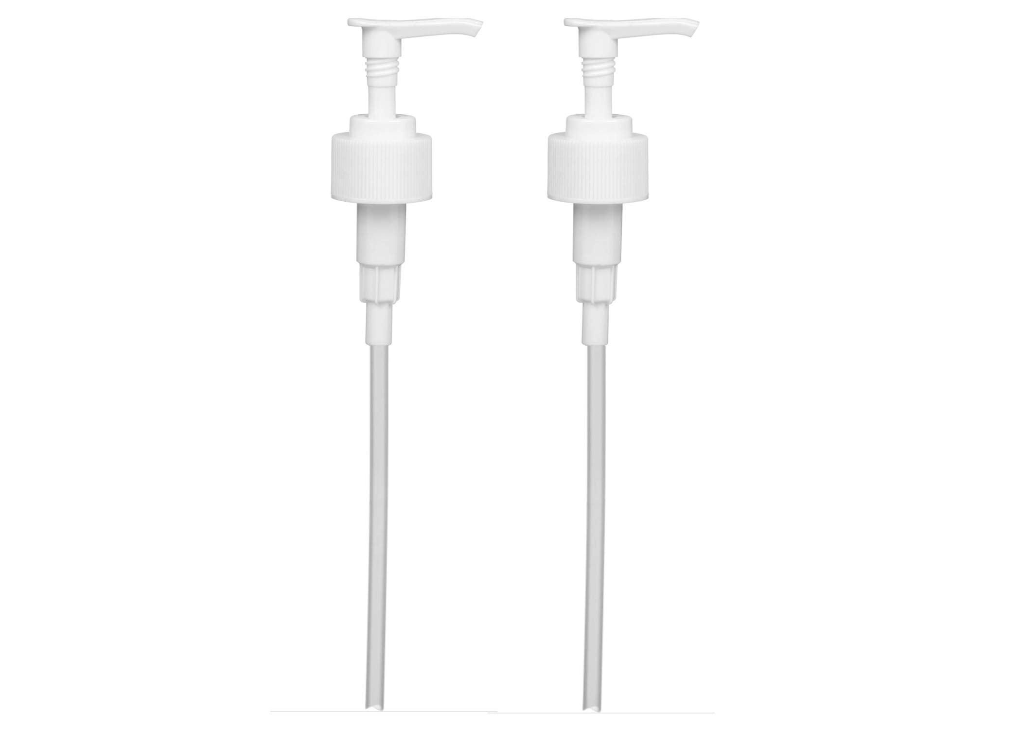 Speak Naturals white pump closeup shows smooth dispensing