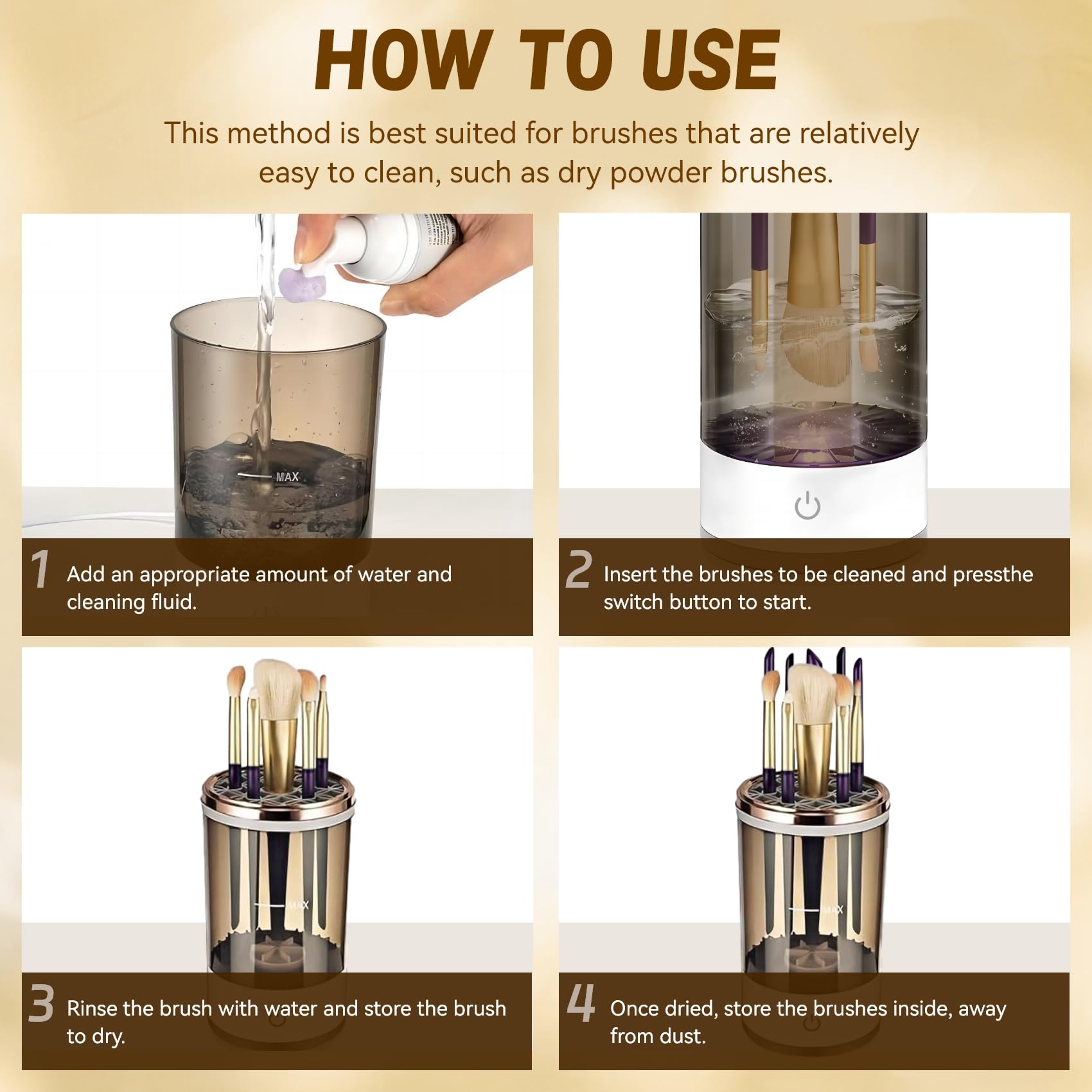 SPECIALISTTRIAN brush cleaner uses durable ABS material for long lasting use