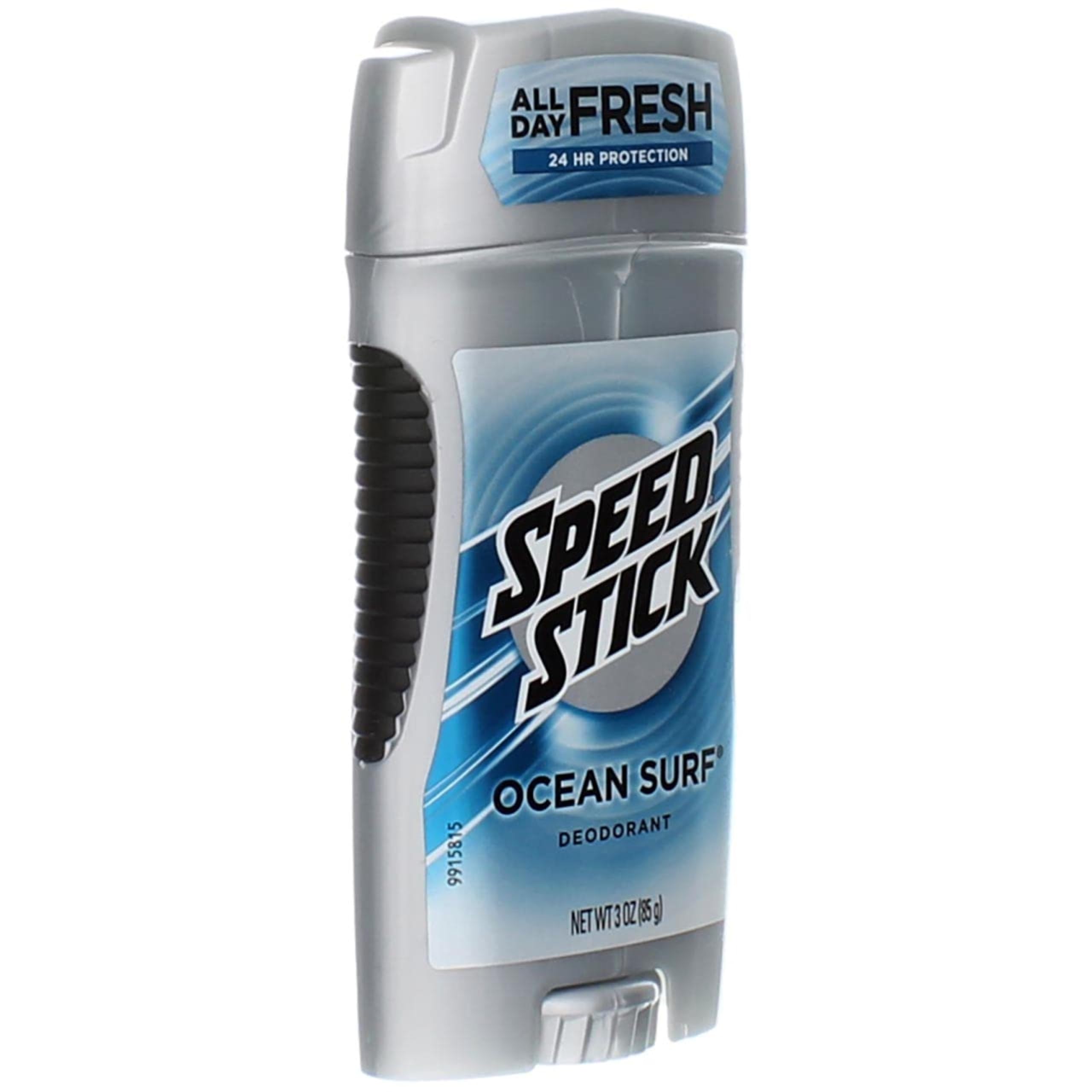 Hand holding Ocean Surf deodorant for easy daily use