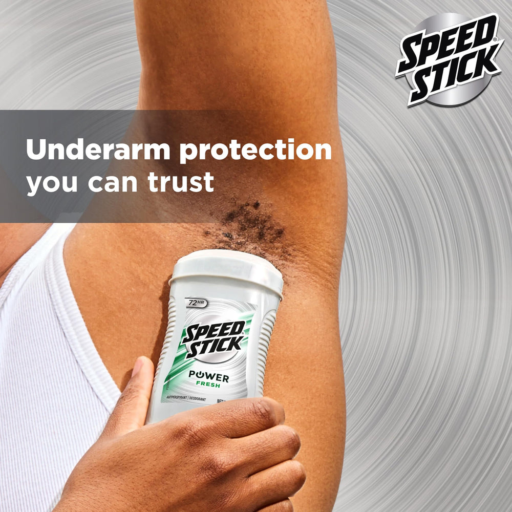 Speed Stick Power, barra trasera, protección contra sudor para hombres activos.