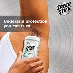 Speed Stick Power, barra trasera, protección contra sudor para hombres activos.