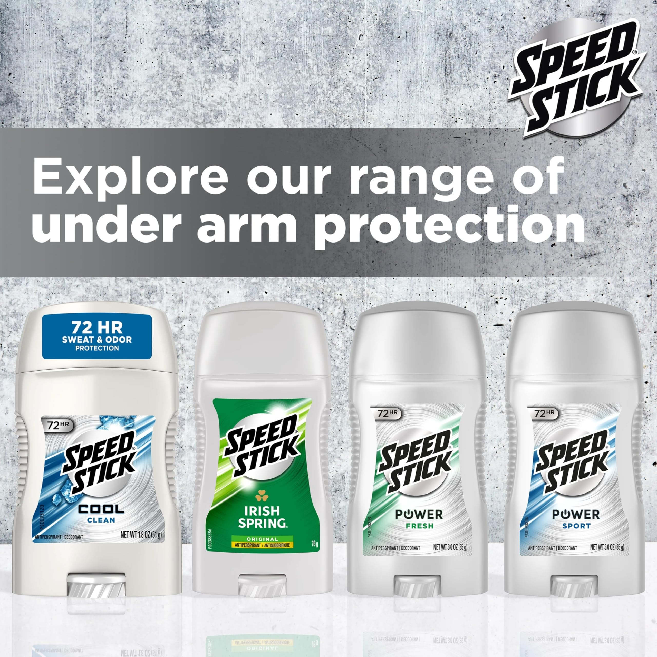 Speed Stick Power desodorante sólido, diseño práctico
