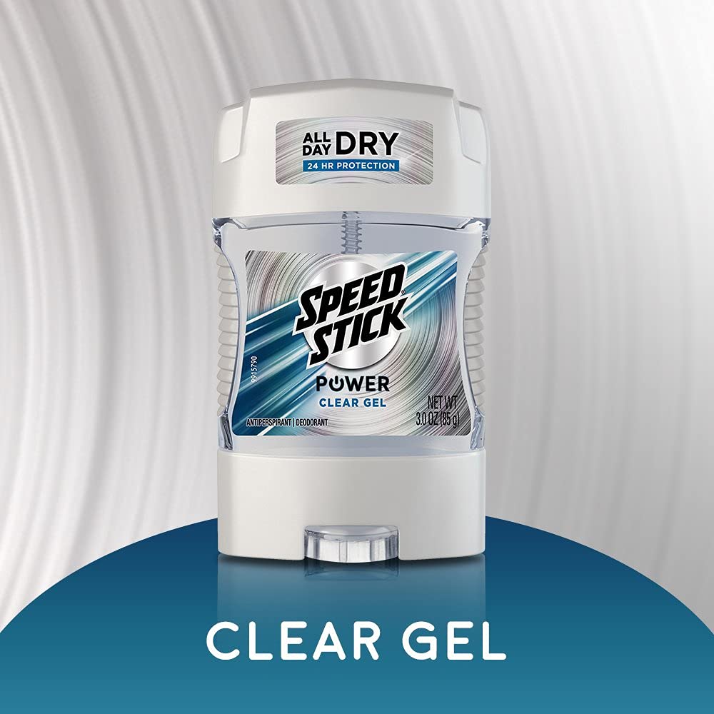 Speed Stick Power Gel cap off, showing stick