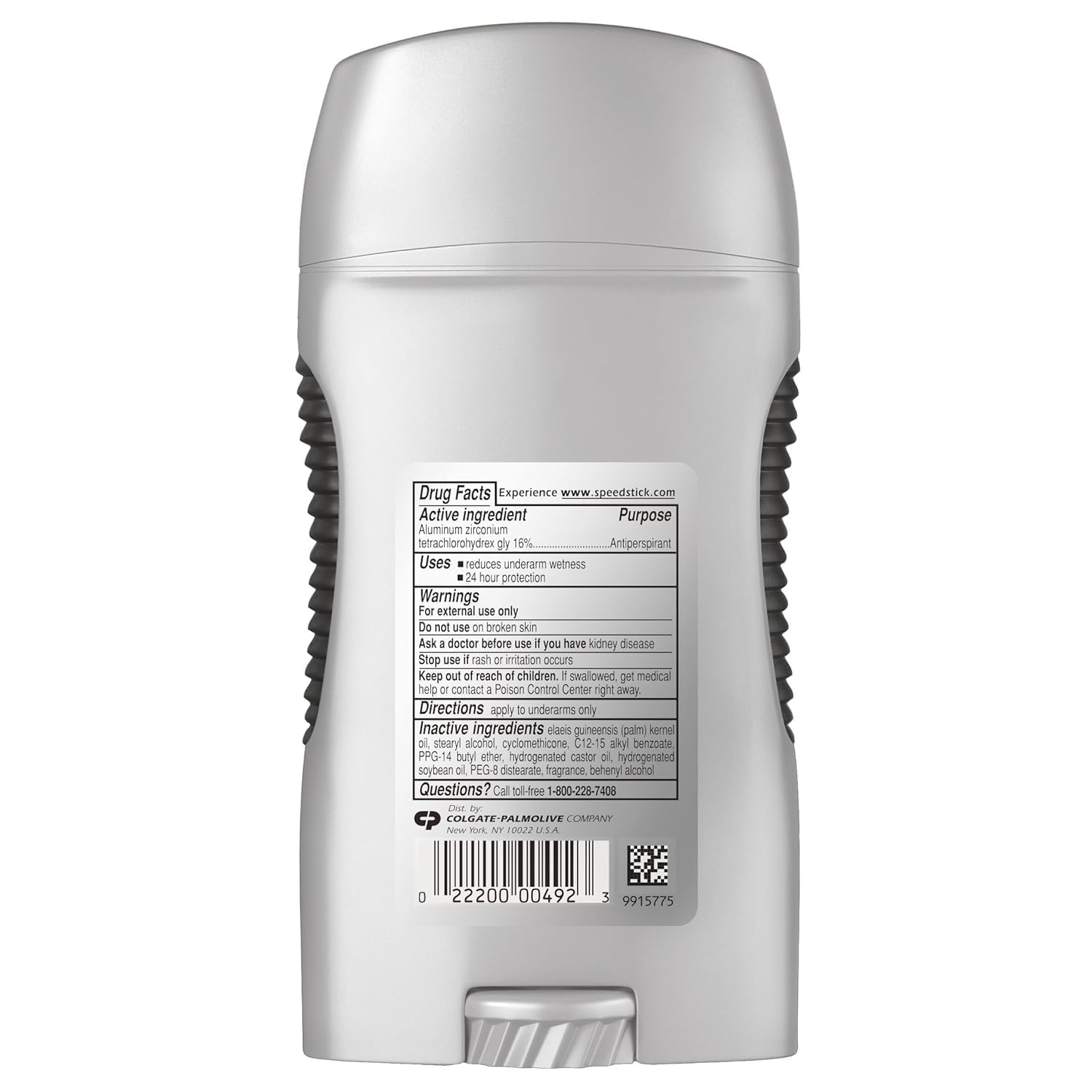 Speed Stick Power Sport antiperspirant stick closeup promotes lasting freshness.
