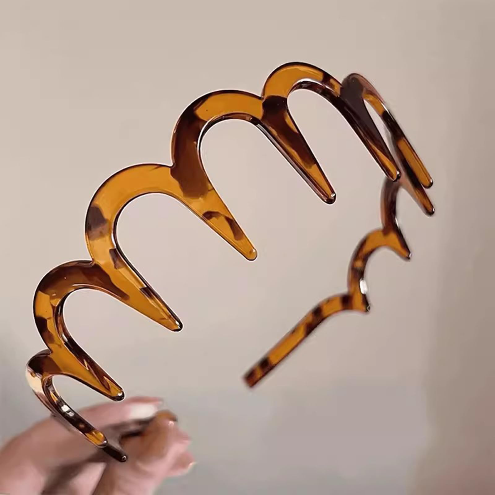 Spenlly diadema zig zag con elástico, ajuste cómodo para mujeres y niñas