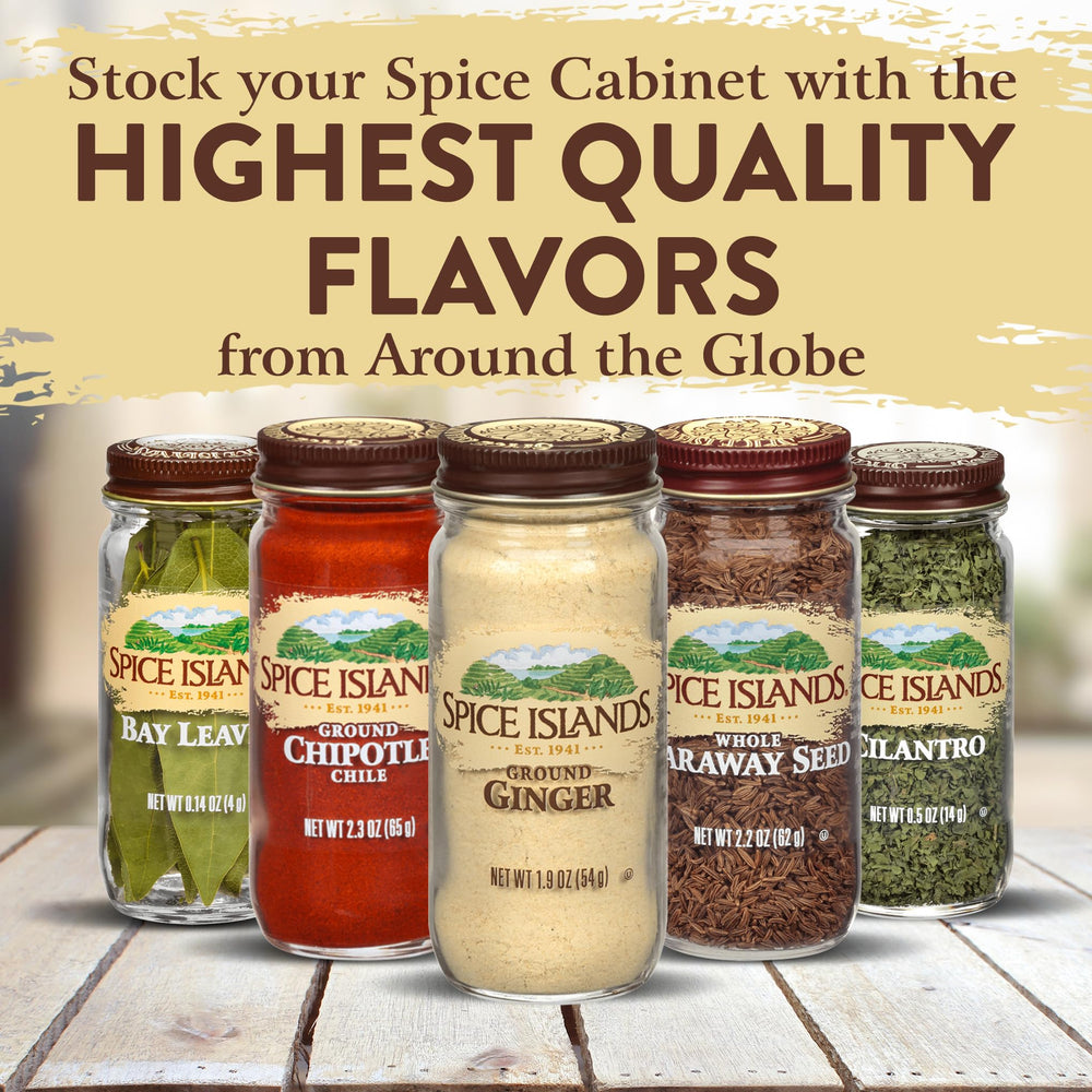 Spice Islands orange peel jar label emphasizes authentic zest.