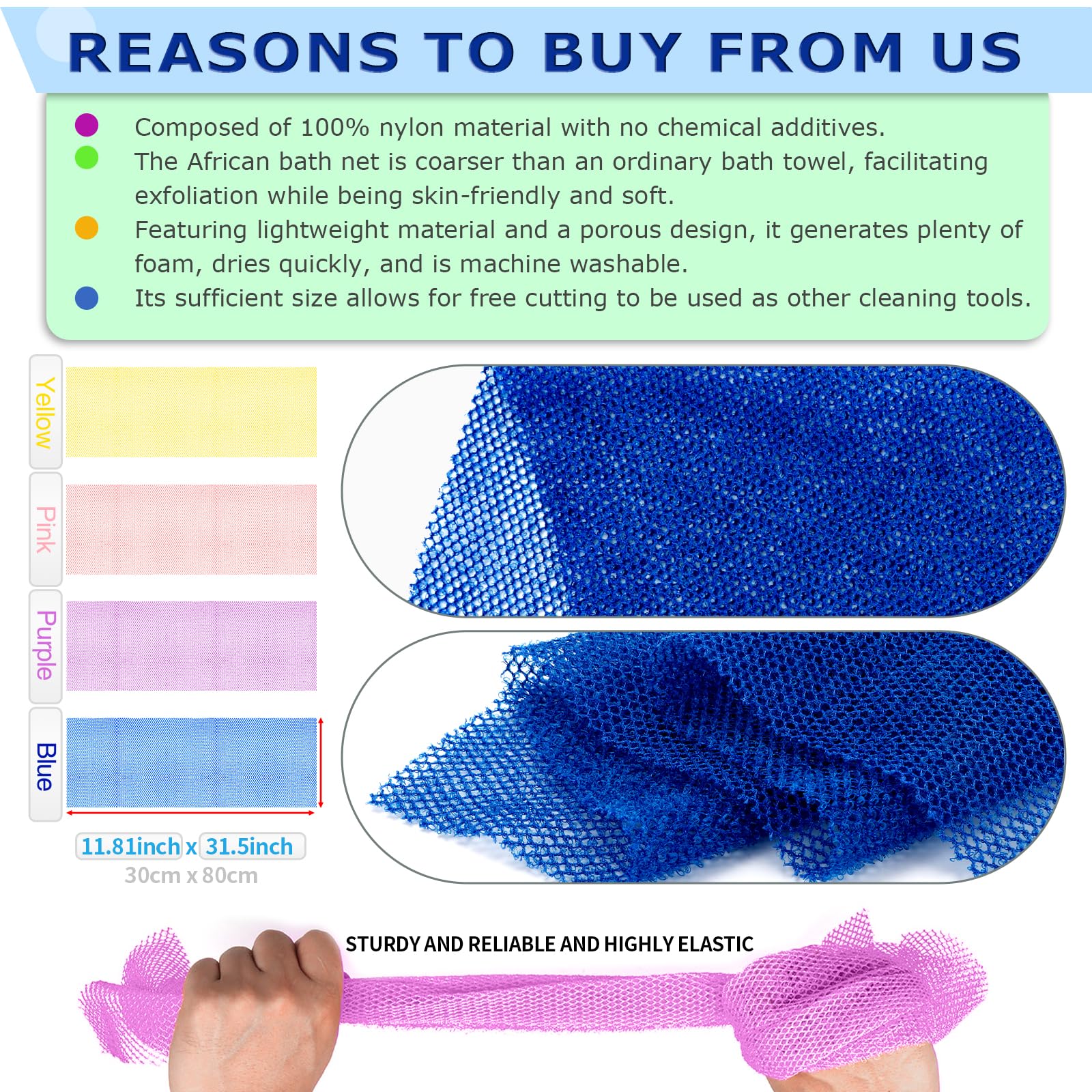 SpiralScgv African Net Sponge pink pack for gentle lather and effective cleansing
