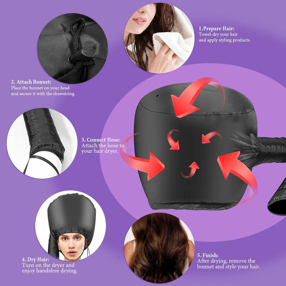 SpiralScgv natural hair styling bonnet enabling curl enhancement.