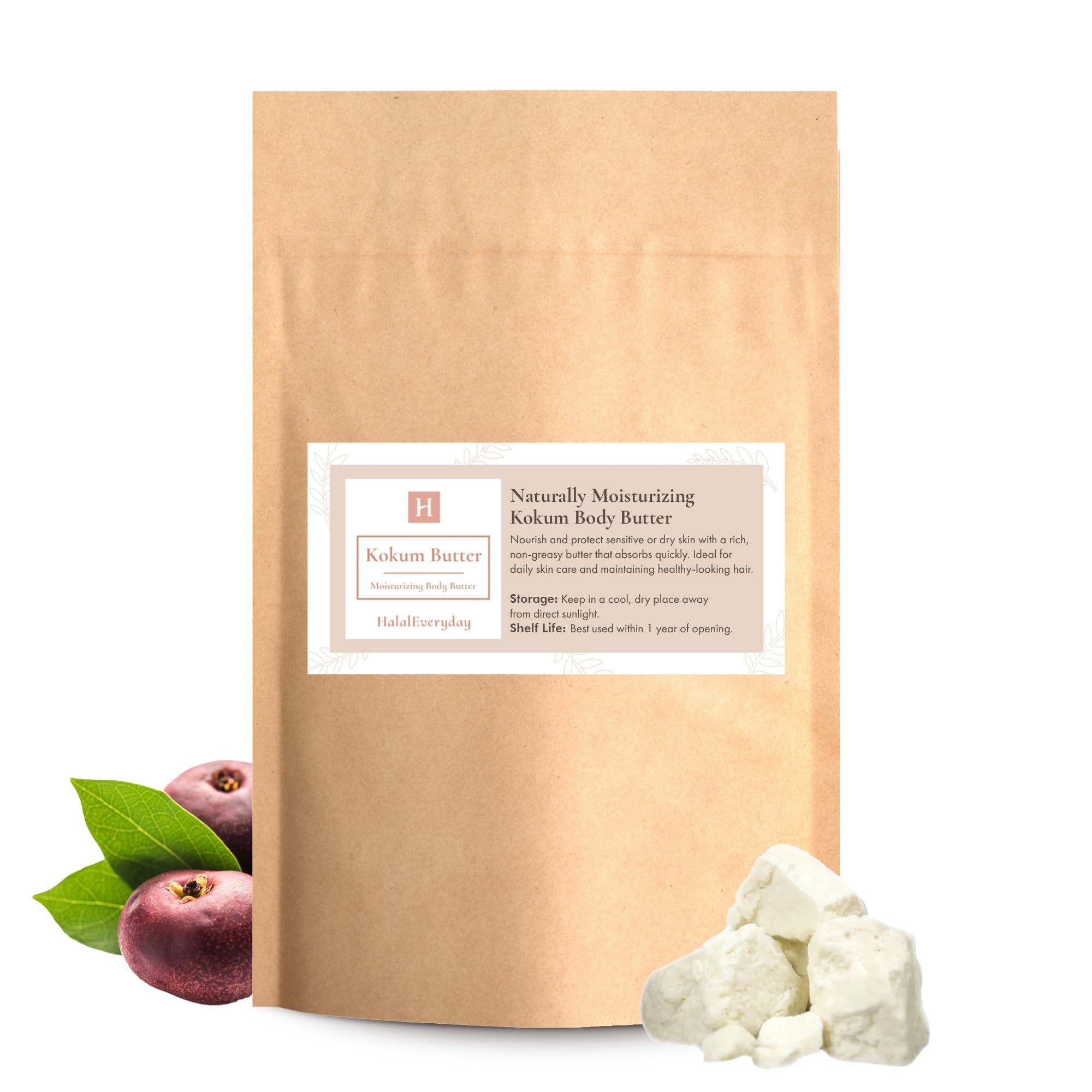 Envase de 1 lb de SpirZon Kokum Mantequilla Refinada para almacenamiento fácil.