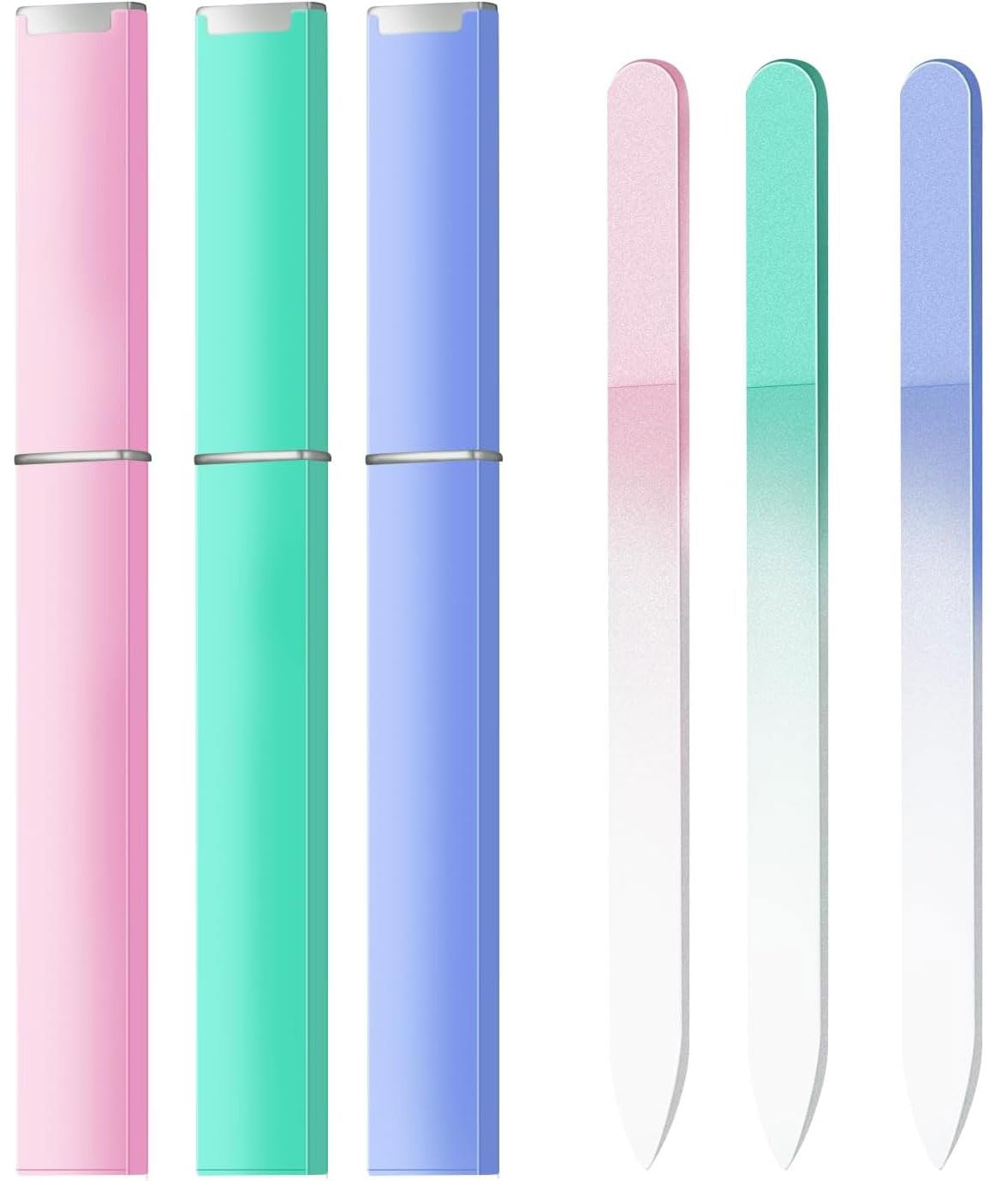 SPLASHGRIP pink glass nail file close-up for gentle shaping of natural nails