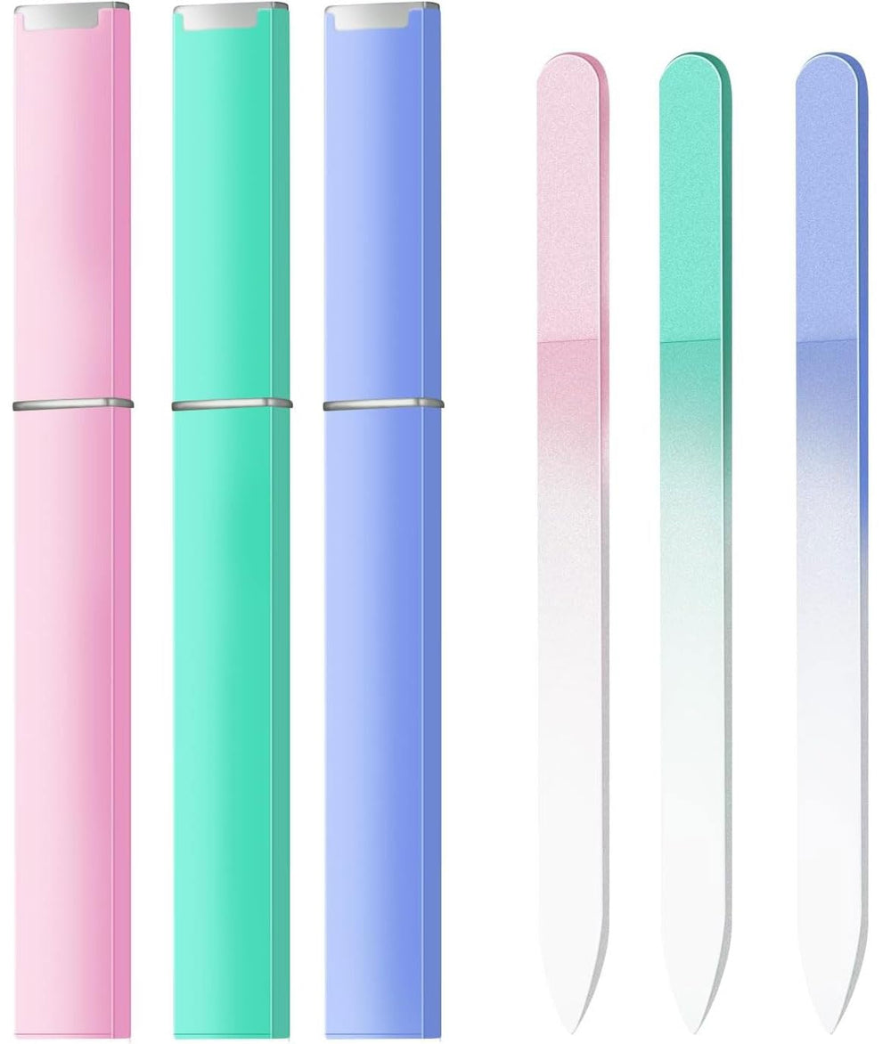 SPLASHGRIP pink glass nail file close-up for gentle shaping of natural nails