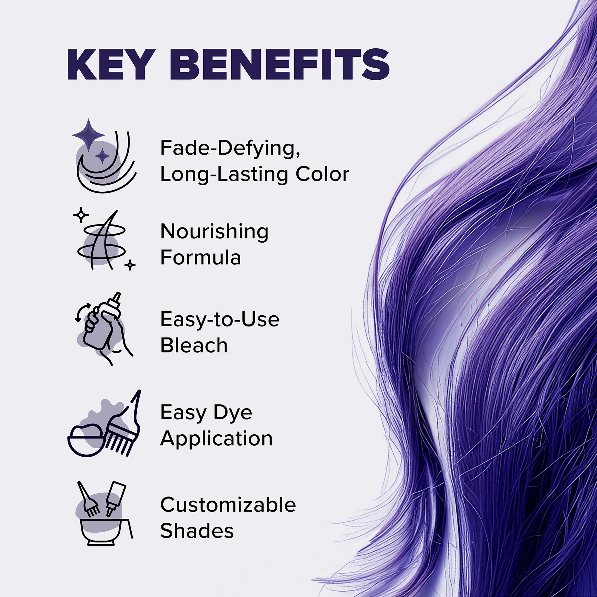 Splat application brush helps even color distribution.
