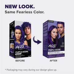 Splat blue bleach powder lifts tones for vivid results.