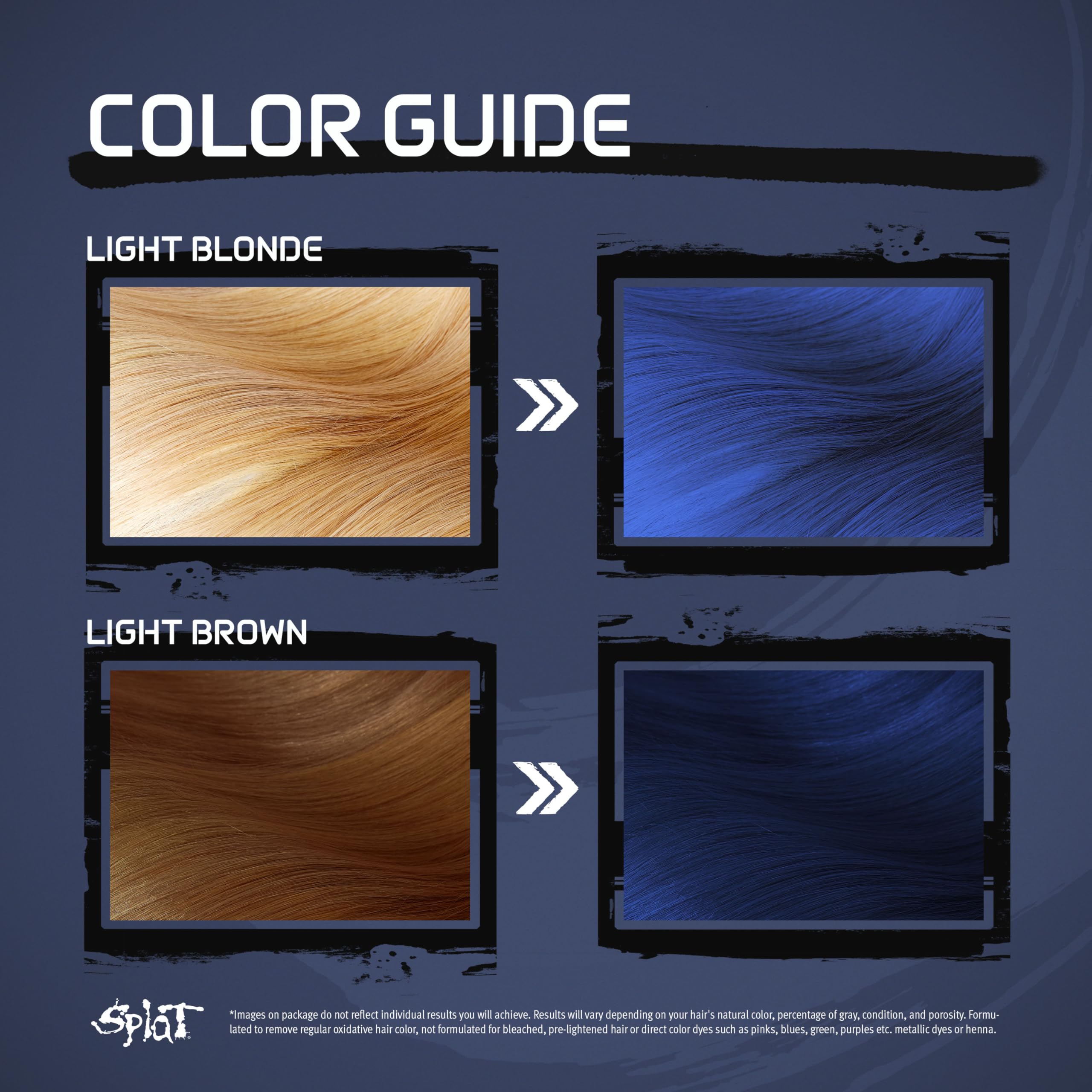 Splat Midnight Azure ultra-conditioning formula on damp hair for silky color