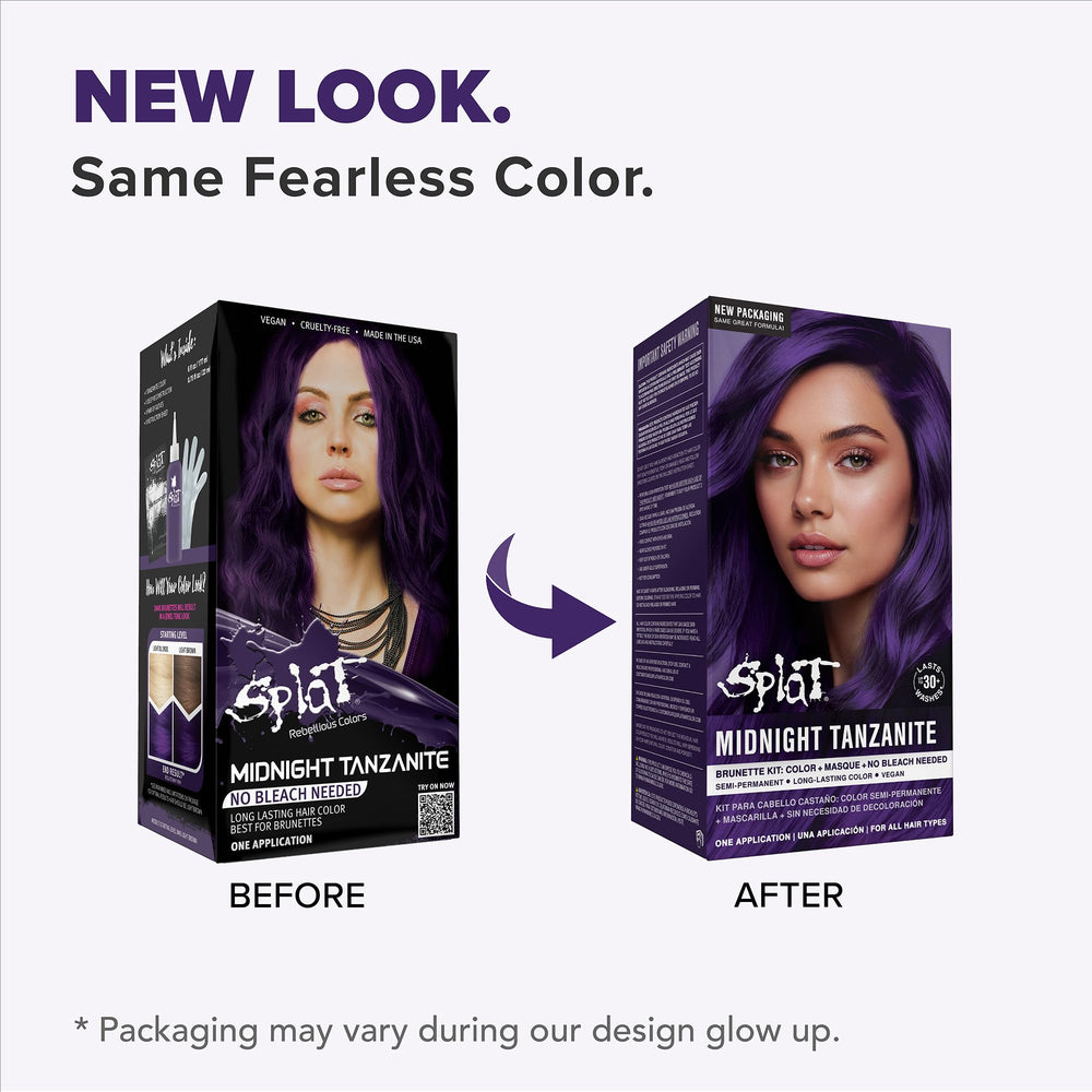 Splat Midnight complete kit dye bottle ready for bold color application.