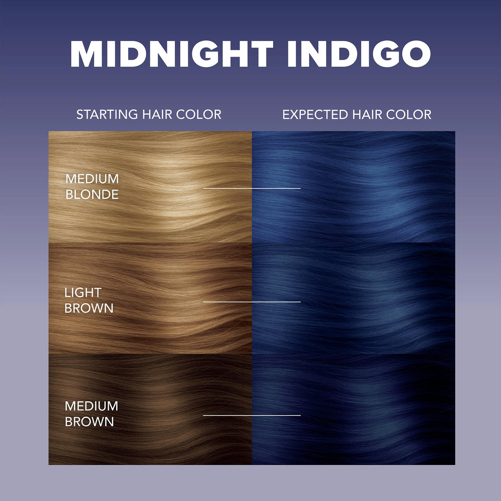 Splat Midnight Indigo color swatches displaying deep indigo shade.