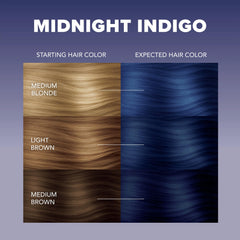 Splat Midnight Indigo color swatches displaying deep indigo shade.