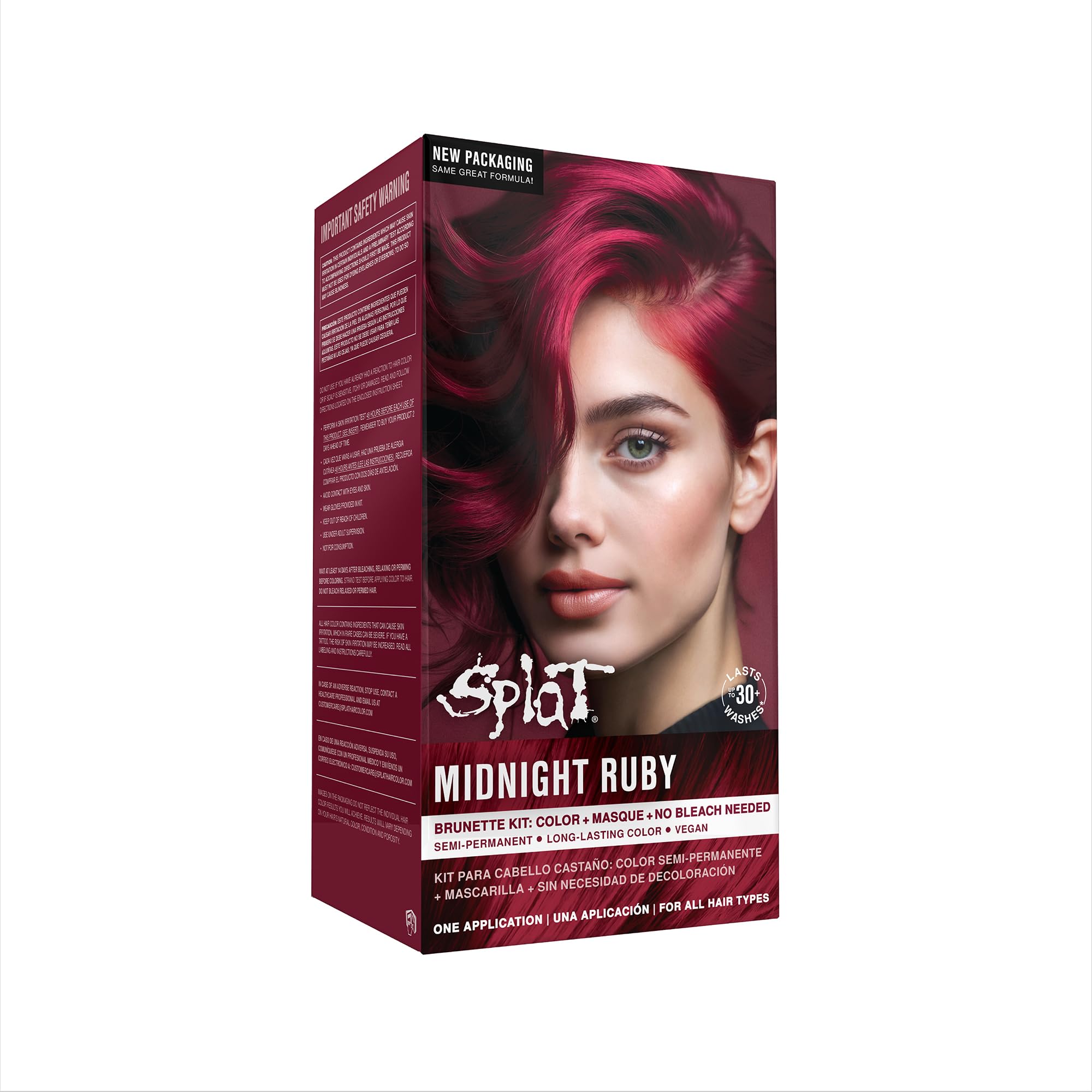 Splat Midnight Ruby dye bottle for vibrant at-home color.
