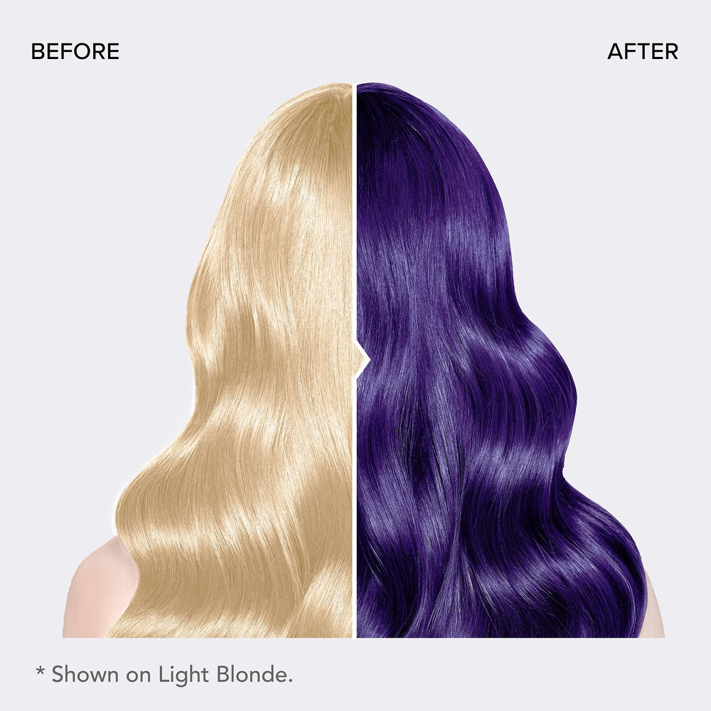 Splat Purple Desire dye bottle delivers vibrant semi-permanent color.