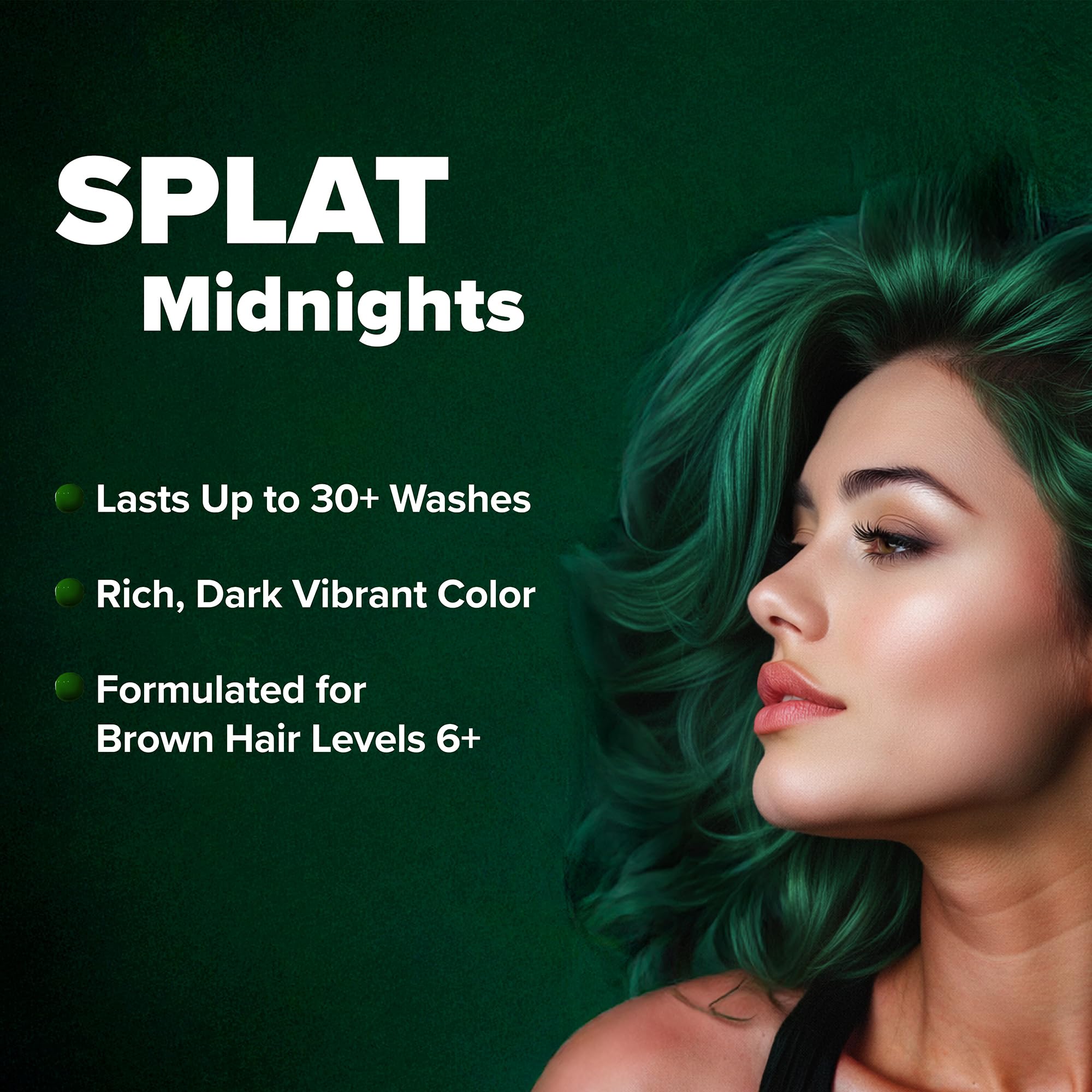 Splat Rebellious Colors Midnight Jade dye gloss finish showcasing shine