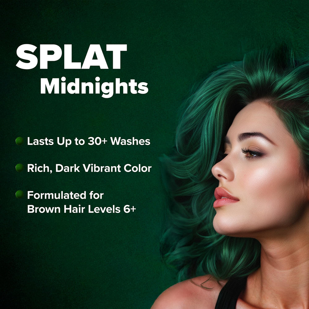 Splat Rebellious Colors Midnight Jade dye gloss finish showcasing shine