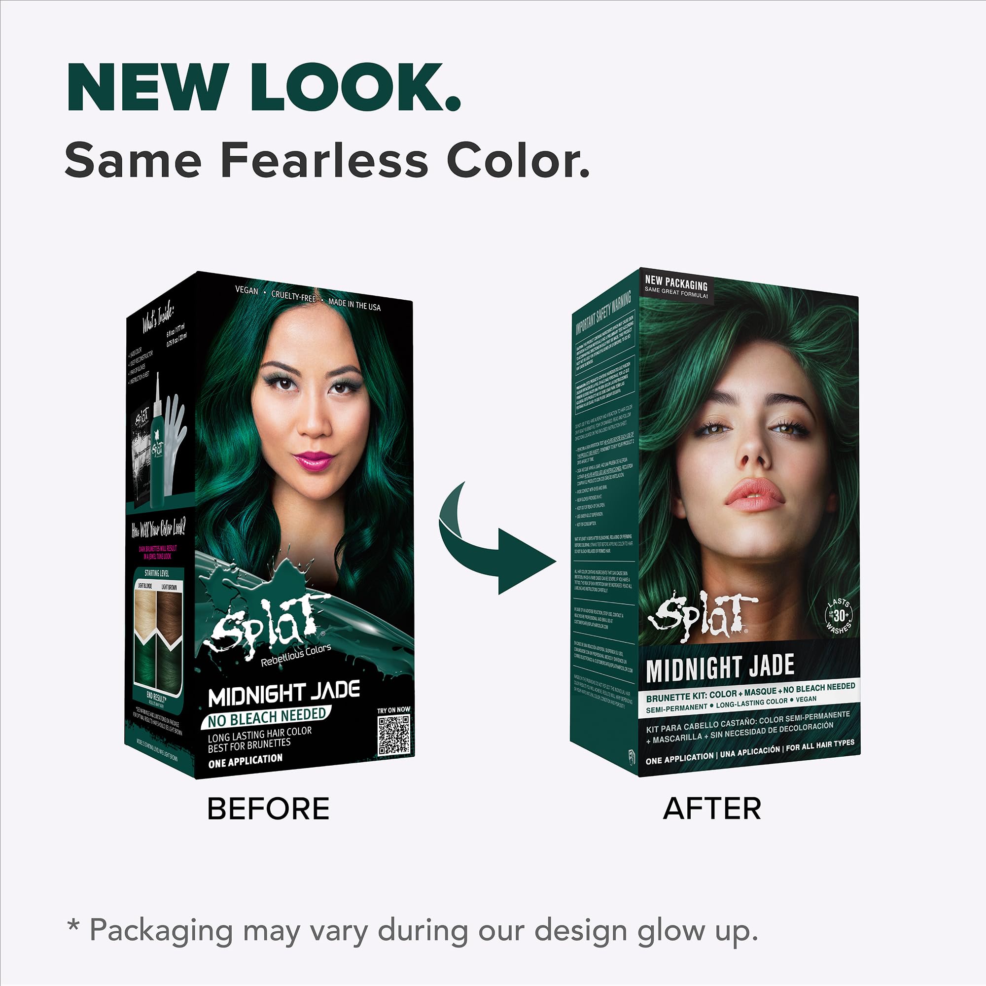 Splat Rebellious Colors Midnight Jade dye pour with rich pigment for semi-permanent result