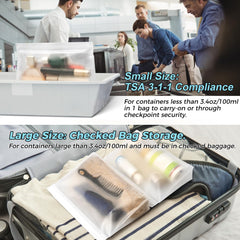 SPLF toiletry bag leakproof seal highlight airtight protection for liquids during flights.