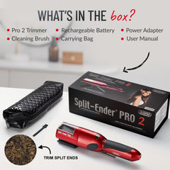 Close-up of quarter inch trim setting on Split-Ender Pro 2 for precise ends.