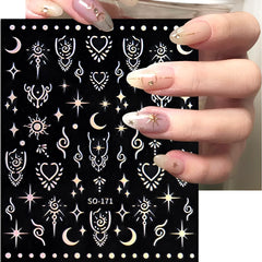 SPLOCUDU brillos-oro-luna-arte-uñas para diseños festivos.