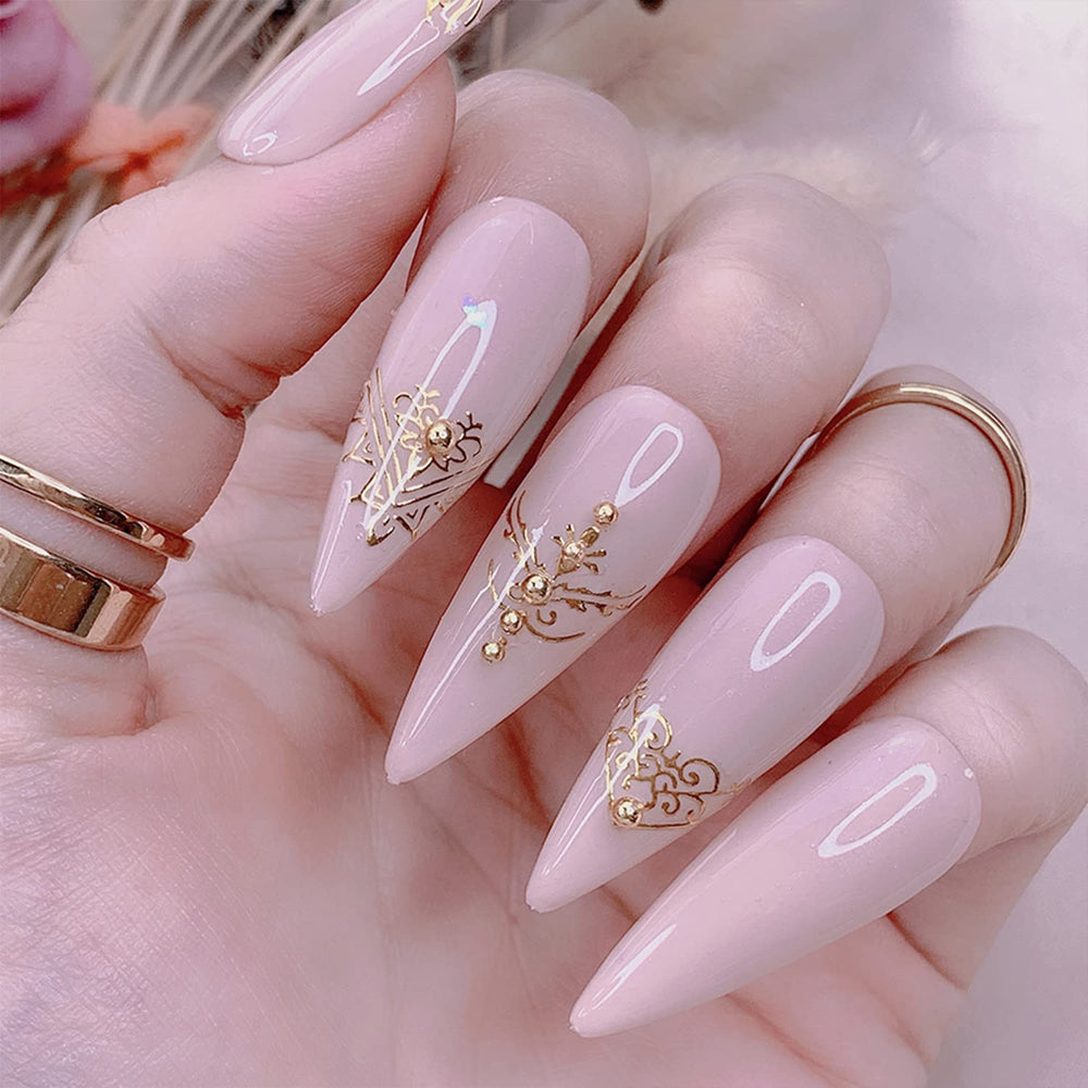 SPLOCUDU conjunto dorado uñas, versatil para salon y hogar