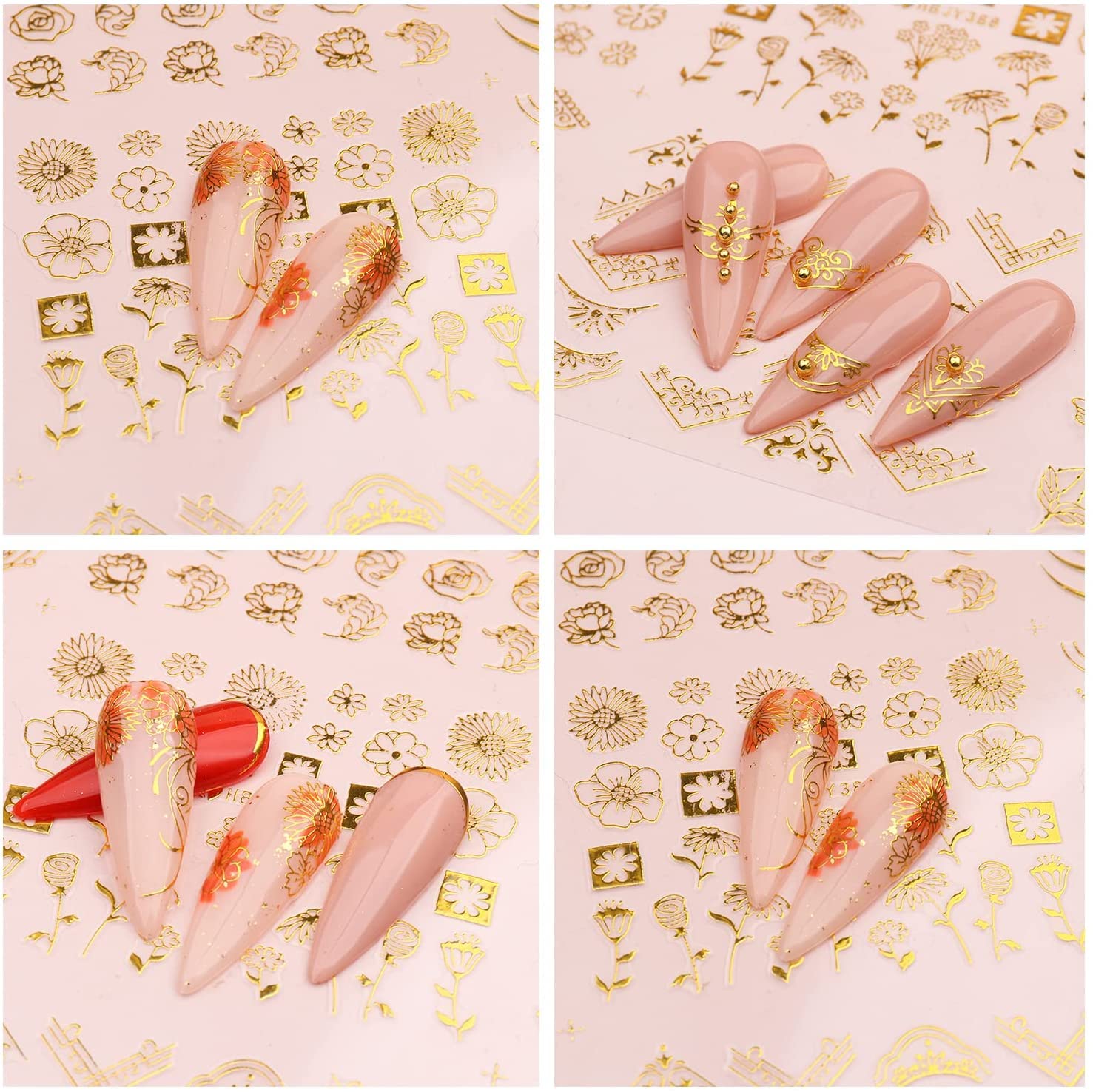 SPLOCUDU pegatinas uñas faciles de aplicar para manicura rápida