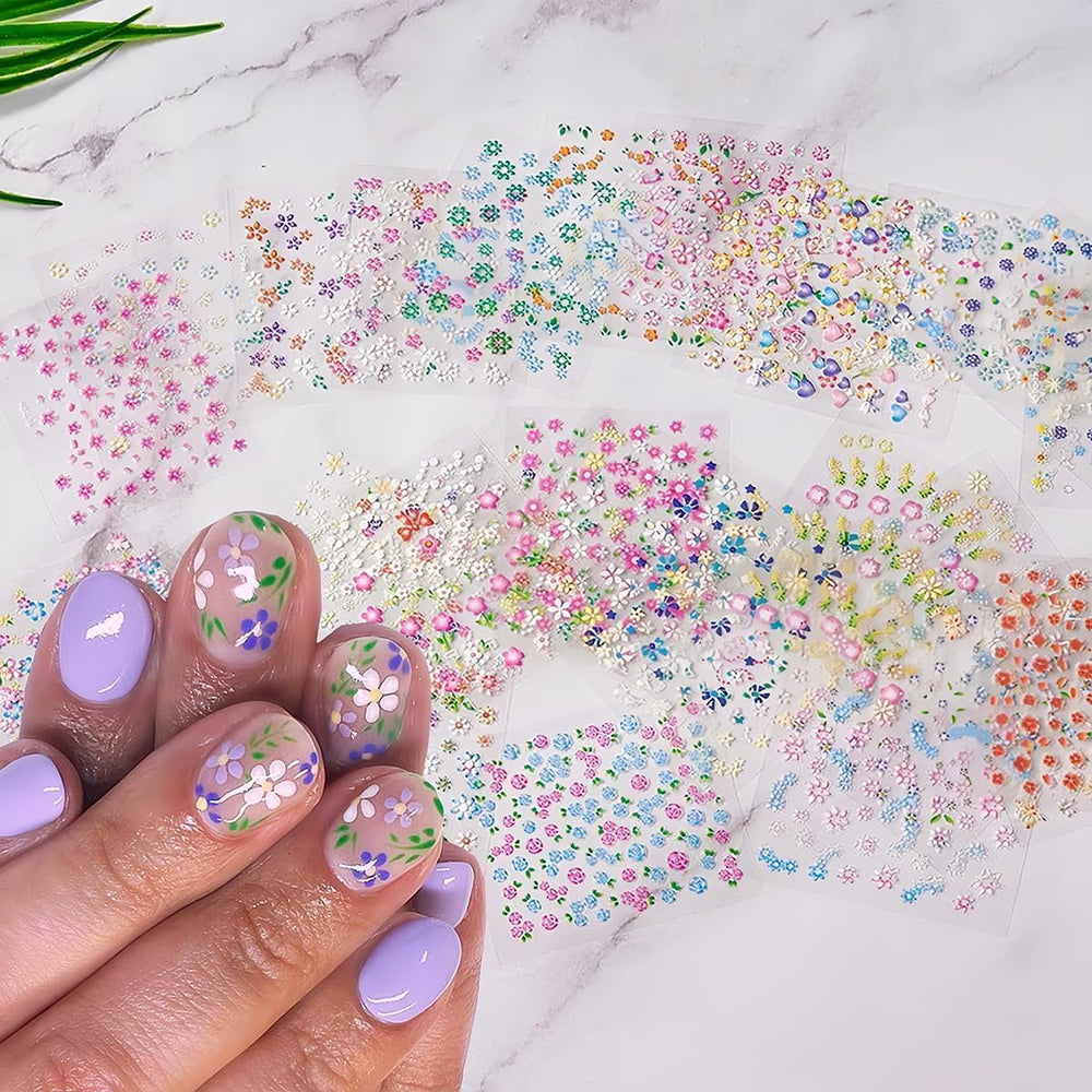 SPLOCUDU rose blossom nail sticker adds elegant detail to nails.